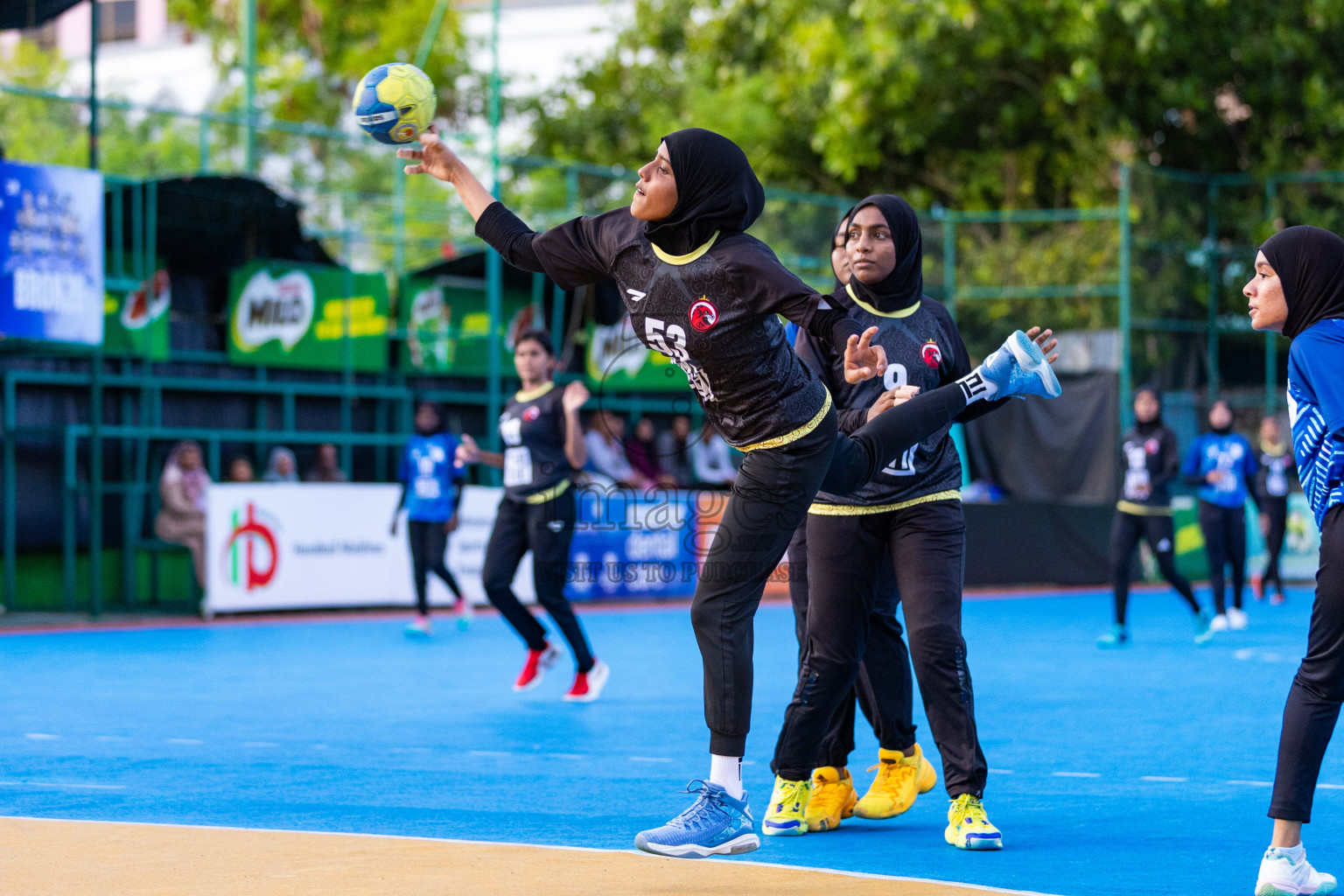 Day 7 of 10th National Handball Tournament 2023, held in Handball ground, Male', Maldives on Sunday, 4th December 2023 Photos: Nausham Waheed/ Images.mv