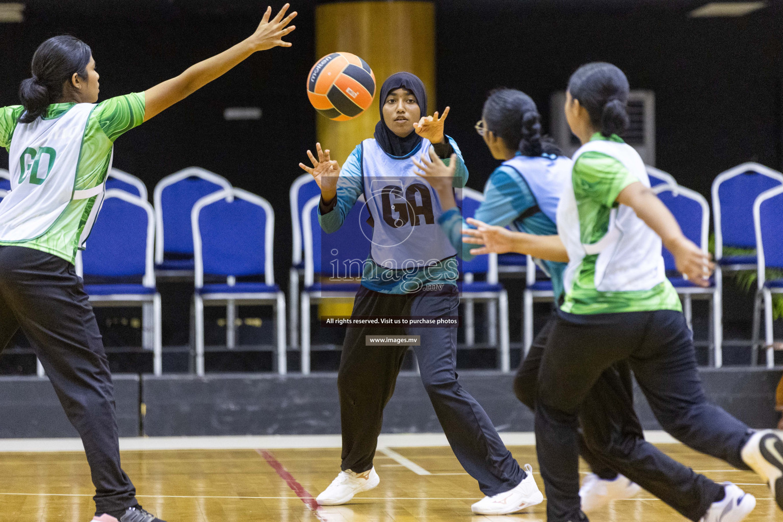 Day6 of 24th Interschool Netball Tournament 2023 was held in Social Center, Male', Maldives on 1st November 2023. Photos: Nausham Waheed / images.mv