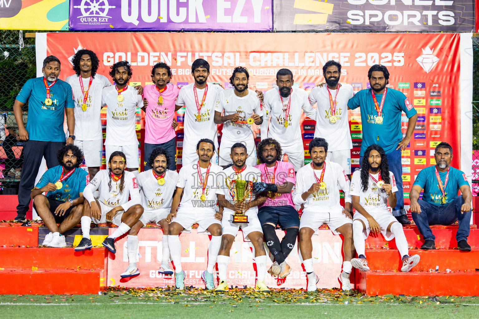 K Maafushi vs K Kaashidhoo in Kaafu Atoll Finals Day 27 of Golden Futsal Challenge 2025 was held on Friday , 31st January 2025, in Hulhumale', Maldives. Photos: Nausham Waheed / images.mv