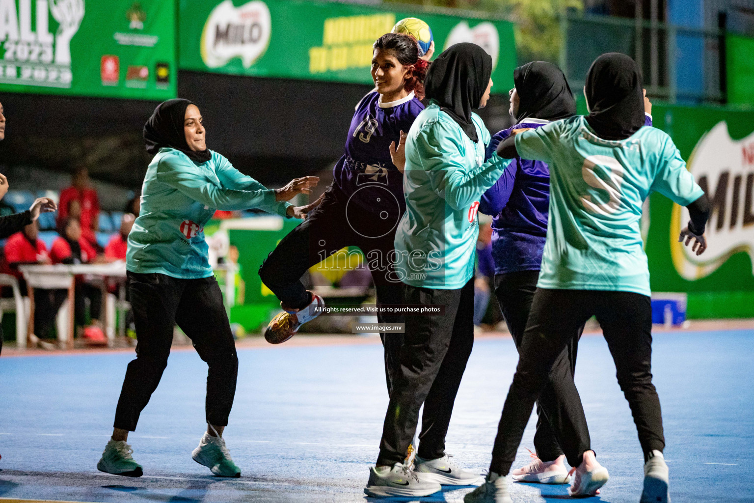 Day 8 of 7th Inter-Office/Company Handball Tournament 2023, held in Handball ground, Male', Maldives on Friday, 23rd September 2023 Photos: Hassan Simah/ Images.mv