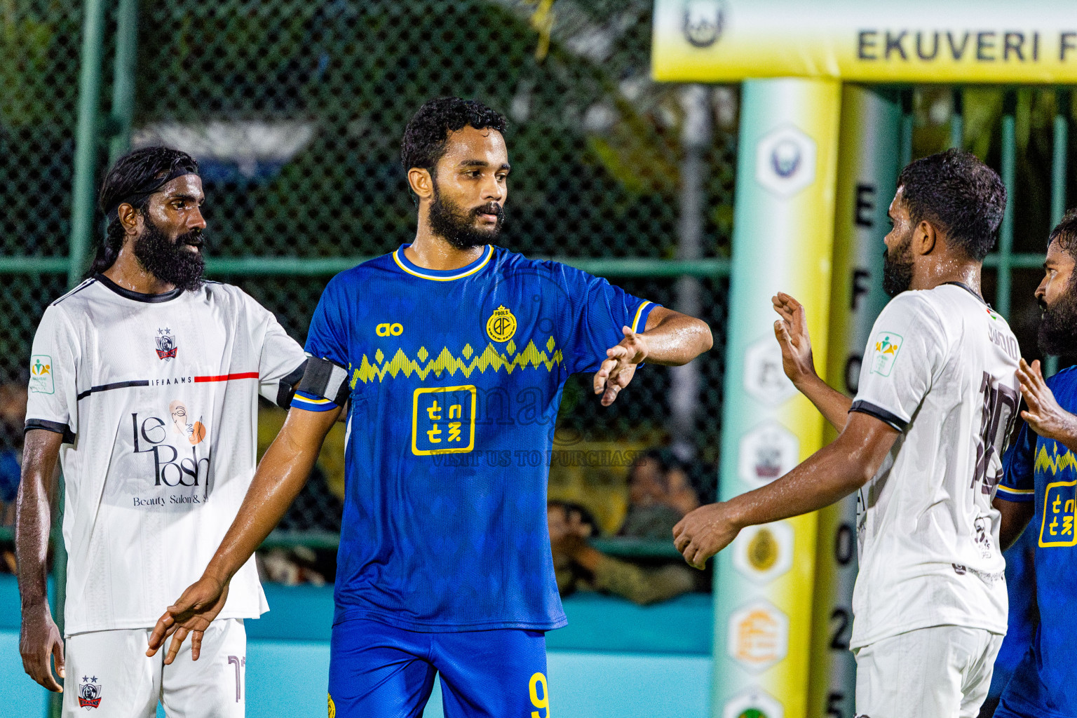 Fools Sc vs Ifhaams in Day 3 of Laamehi Dhiggaru Ekuveri Futsal Challenge 2025 was held on Saturday, 26th July 2025, at Dhiggaru Futsal Ground, Dhiggaru, Maldives Photos: Nausham Waheed  / images.mv