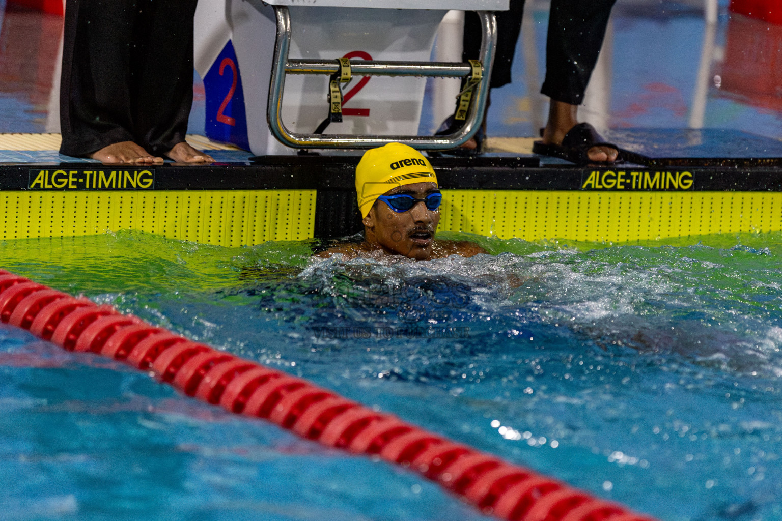 Day 2 of National Swimming Competition 2024 held in Hulhumale', Maldives on Saturday, 14th December 2024. Photos: Hassan Simah / images.mv