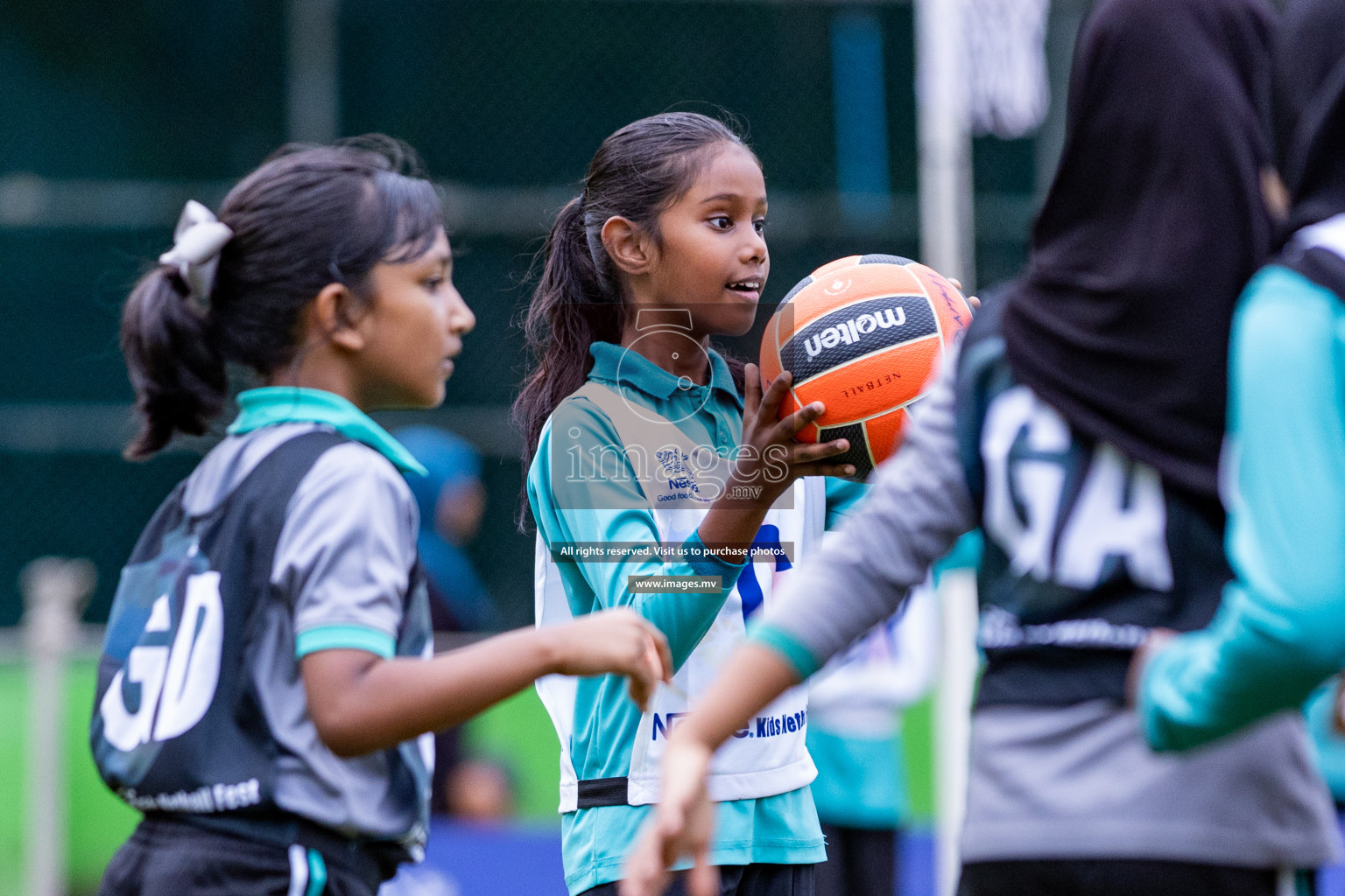 Day 1 of Nestle' Kids Netball Fiesta 2023 held in Henveyru Stadium, Male', Maldives on Thursday, 30th November 2023. Photos by Nausham Waheed / Images.mv