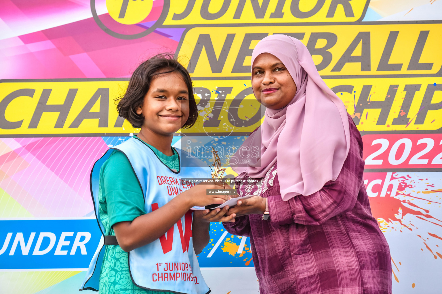 Final of Junior Netball Championship 2022 held in Male', Maldives on 19th March 2022. Photos by Nausham Waheed