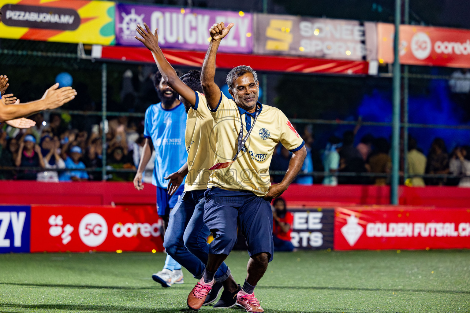 M Dhiggaru vs M Mulak in Meemu Atoll Finals in Day 25 of Golden Futsal Challenge 2025 was held on Wednesday , 28th January 2025, in Hulhumale', Maldives. Photos: Nausham Waheed / images.mv