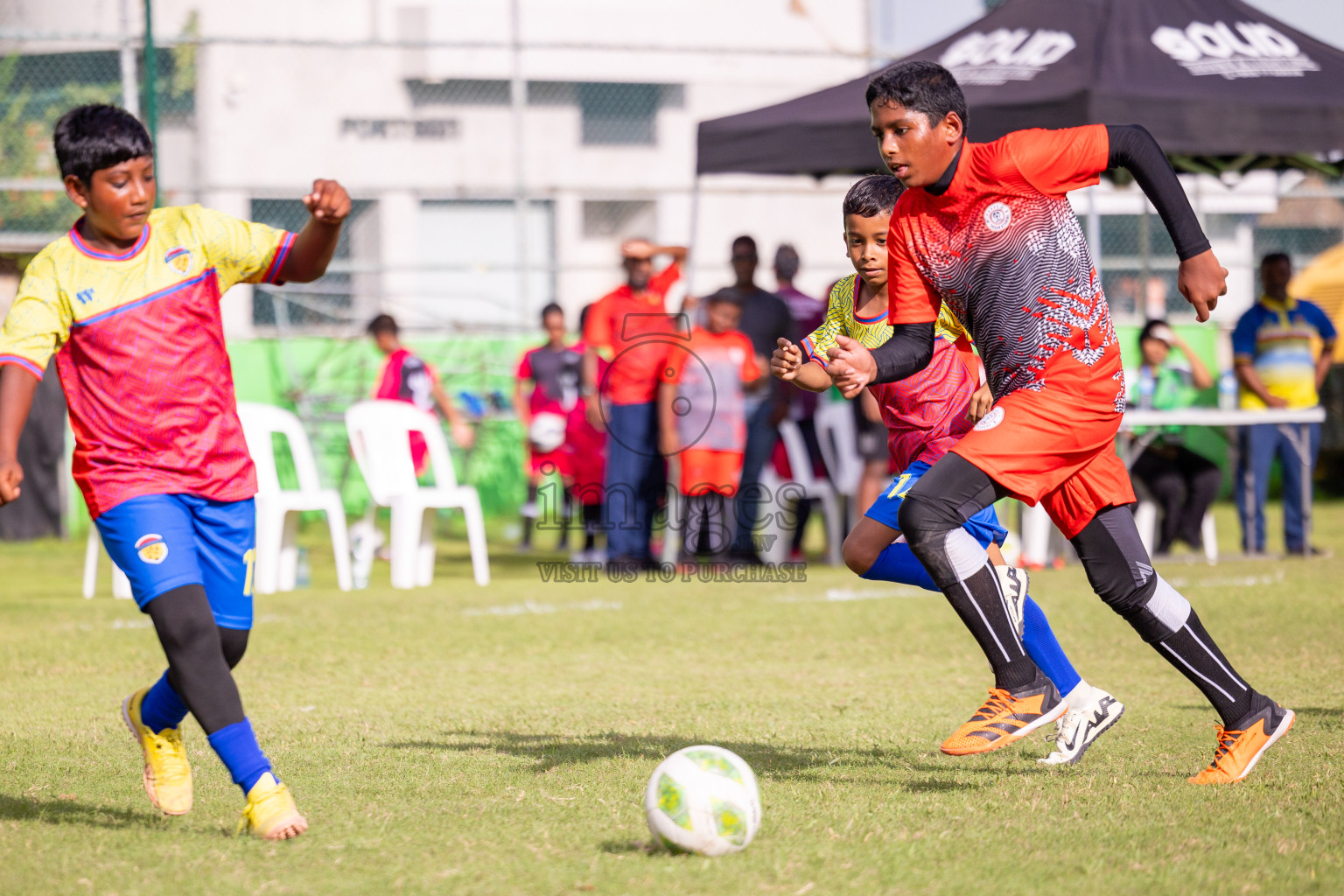 Day 1 of MILO Academy Championship 2024 - U12 was held at Henveiru Grounds in Male', Maldives on Thursday, 4th July 2024. 
Photos: Ismail Thoriq / images.mv