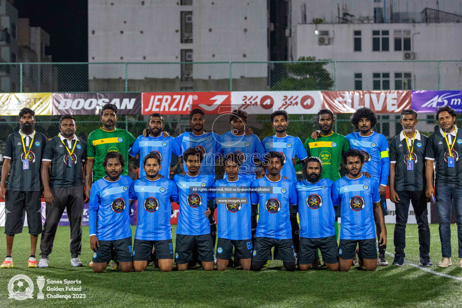 K. Guraidhoo vs TK. Dhiffushi in Day 4 of Golden Futsal Challenge 2023 on 08 February 2023 in Hulhumale, Male, Maldives