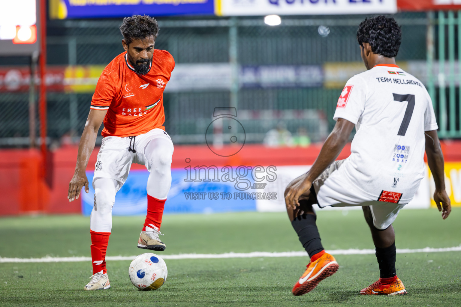 HDh Nolhivaran vs HDh Nellaidhoo in Day 5 of Golden Futsal Challenge 2025 on Thursday, 9th January 2025, in Hulhumale', Maldives
Photos: Ismail Thoriq / images.mv