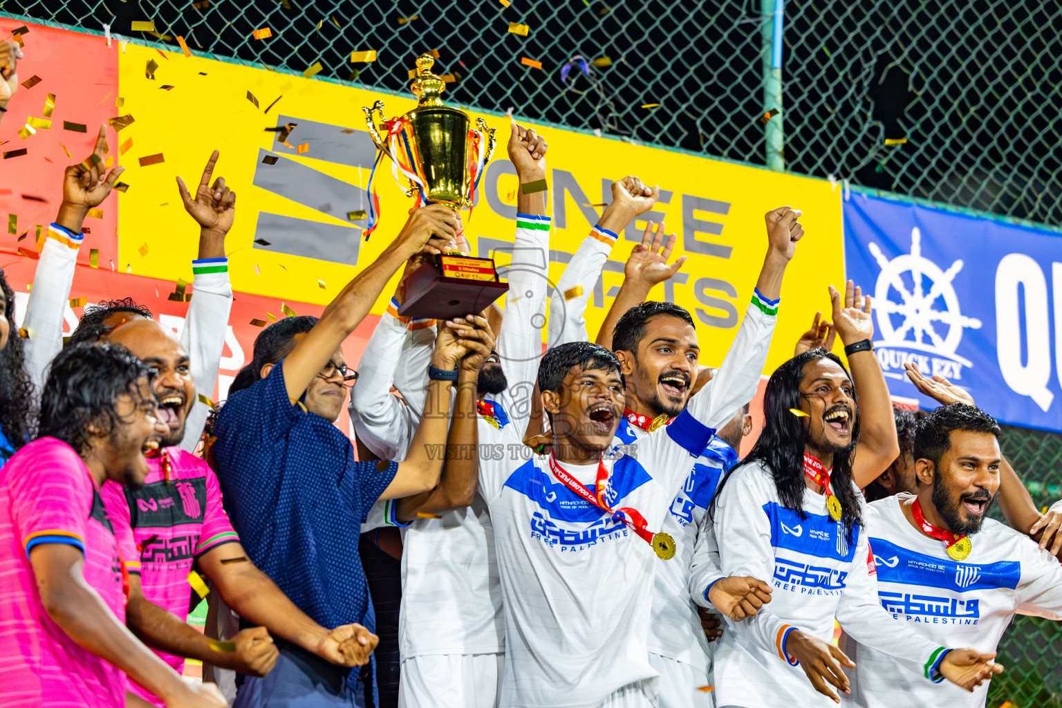 Dhadimagu vs S Hithadhoo on Day 39 of Golden Futsal Challenge 2024 was held on Friday, 23rd February 2024, in Hulhumale', Maldives 
Photos: Mohamed Mahfooz Moosa/ images.mv