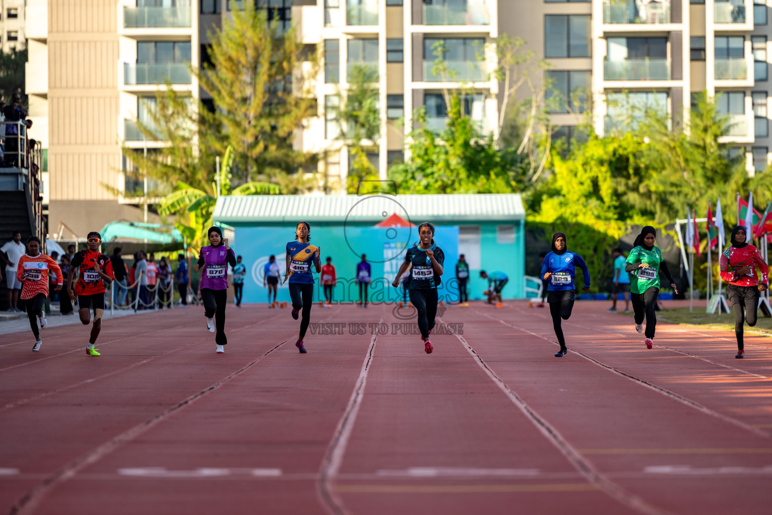 Day 1 of MWSC Interschool Athletics Championships 2024 held in Hulhumale Running Track, Hulhumale, Maldives on Saturday, 9th November 2024. 
Photos by: Hassan Simah / Images.mv