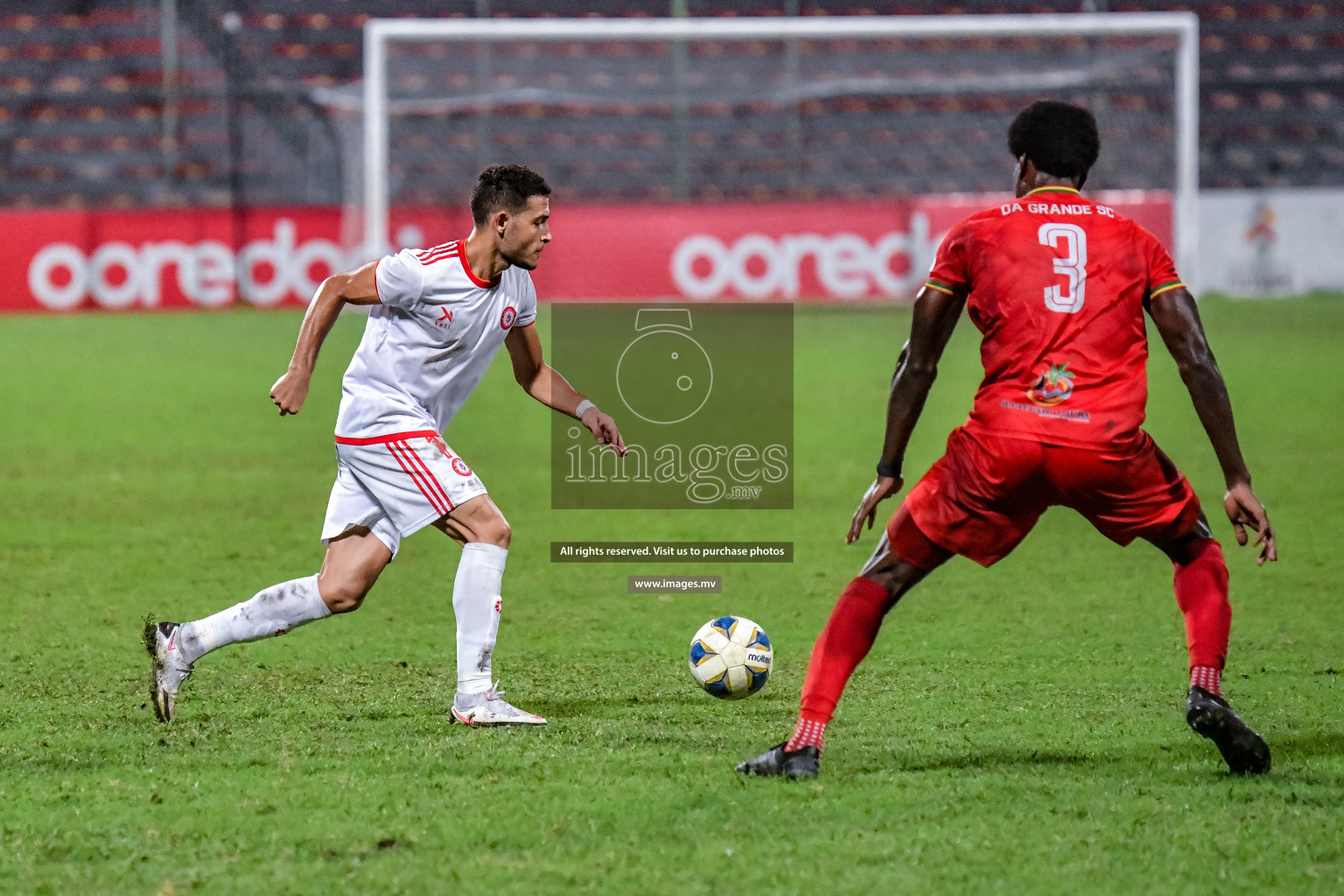 Da Grande vs Buru Sports Club in Dhivehi Premier League Qualification 22 on 27th Aug 2022, held in National Football Stadium, Male', Maldives Photos: Nausham Waheed / Images.mv