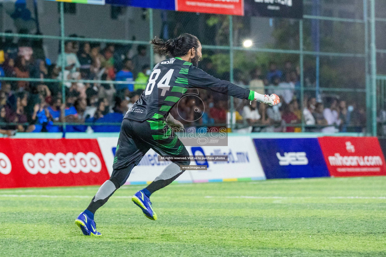 STO RC Vs Team Fenaka in the Quarter Finals of Club Maldives 2021 held in Hulhumale, Maldives on 13 December 2021. Photos: Shu Abdul Sattar / images.mv