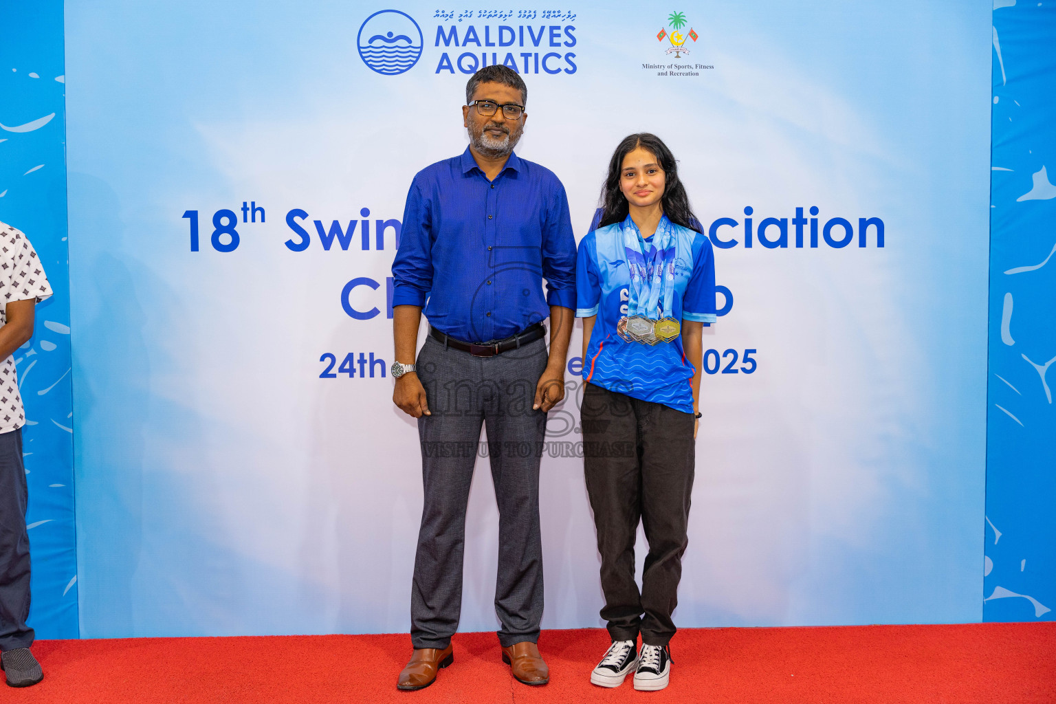 18th Swimming Association Championship 2025, Closing Ceremony was held on Saturday, 29th November 2025 at Swimming Track Hulhumale', Maldives. Photos: Areef Adam / images.mv