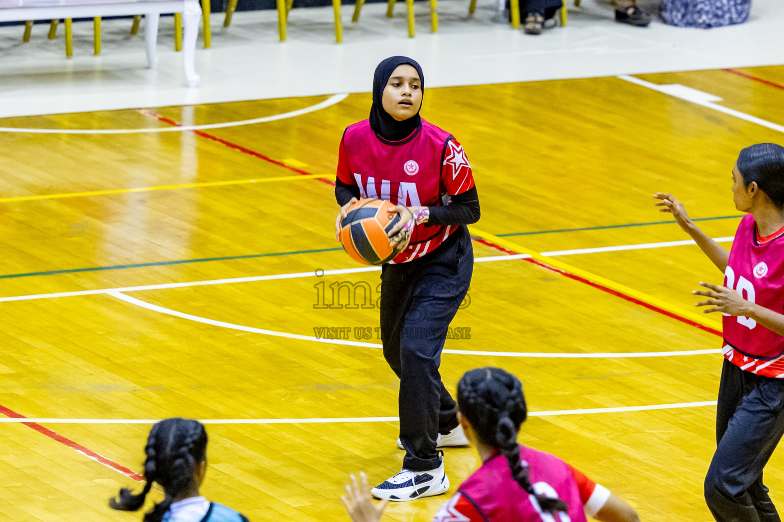 Day 14 of 25th Inter-School Netball Tournament was held in Social Center at Male', Maldives on Sunday, 25th August 2024. Photos: Nausham Waheed / images.mv