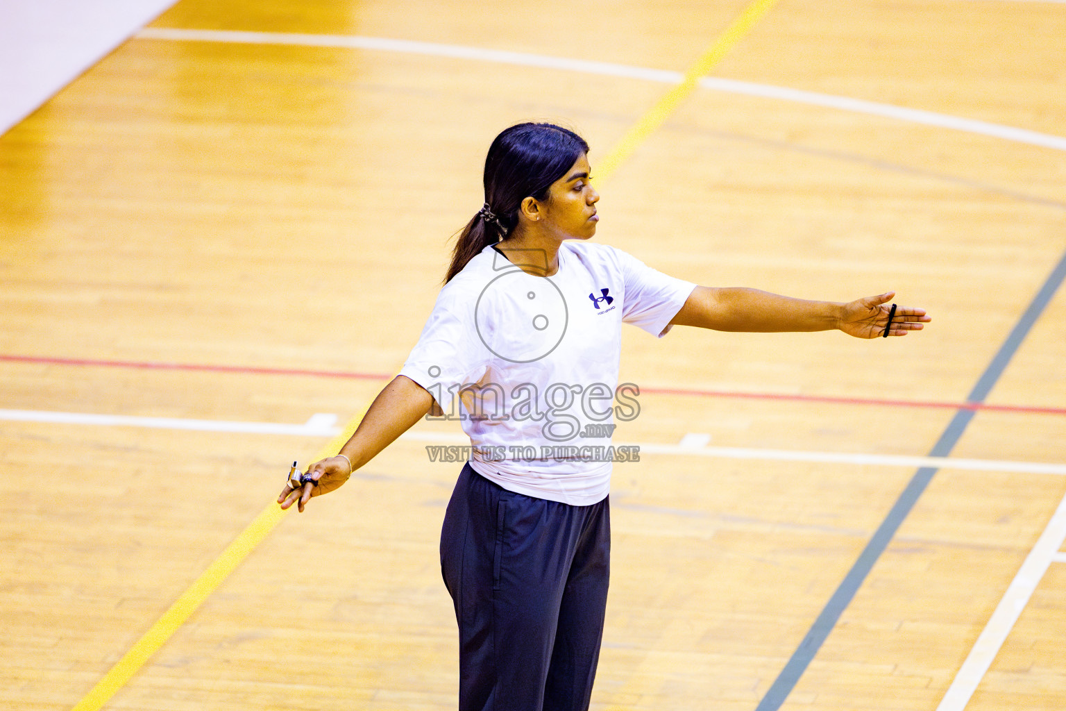 Day 5 of 21st National Netball Tournament was held in Social Canter at Male', Maldives on Sunday, 13th May 2024. Photos: Nausham Waheed / images.mv