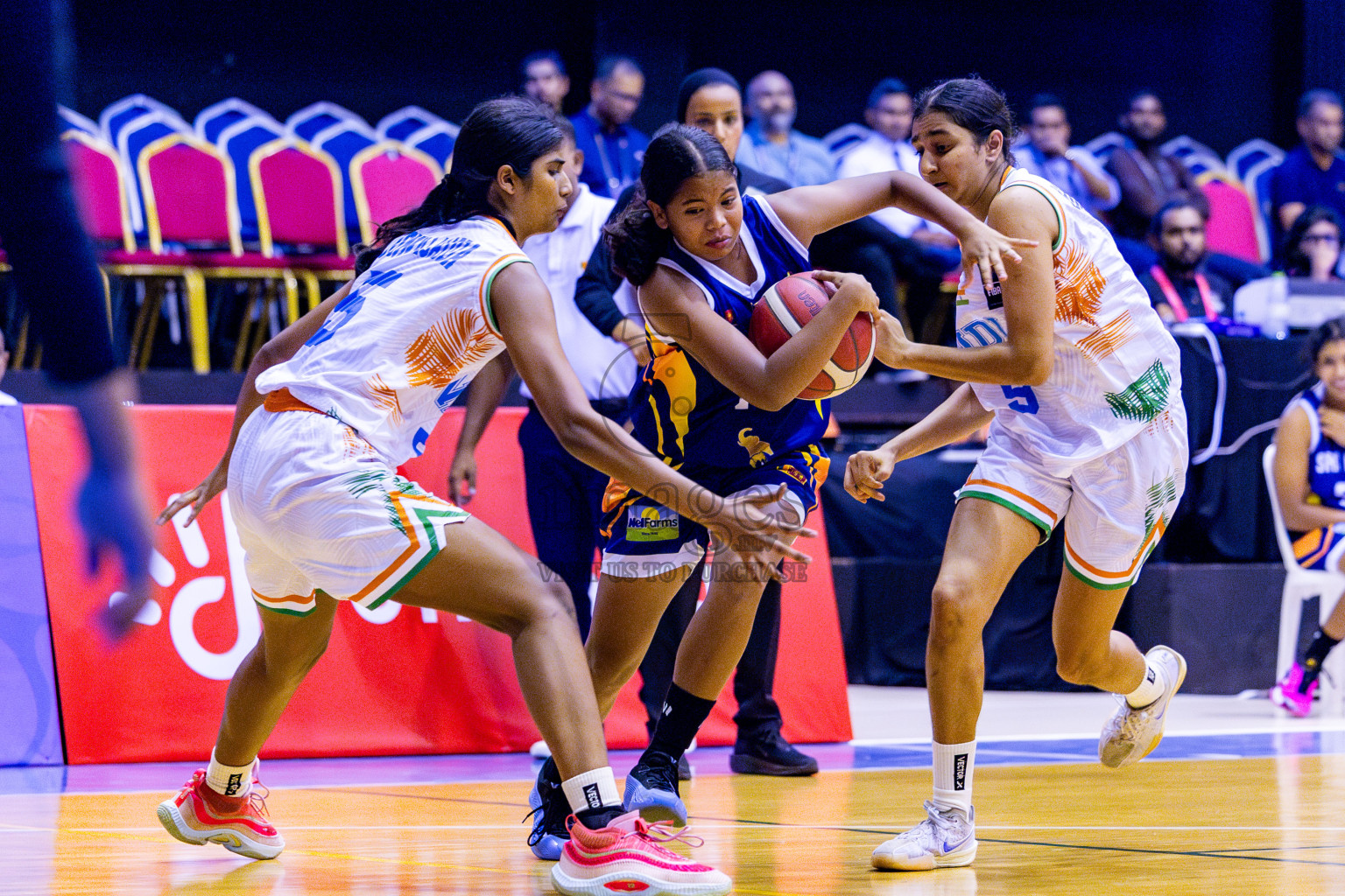 India vs SriLanka in Day 1 of Under 16 Woman's Asian Cup SABA Qualifiers 2025 was held in Social Center, Male', Maldives on 12th June 2025. Photos: Nausham Waheed / images.mv