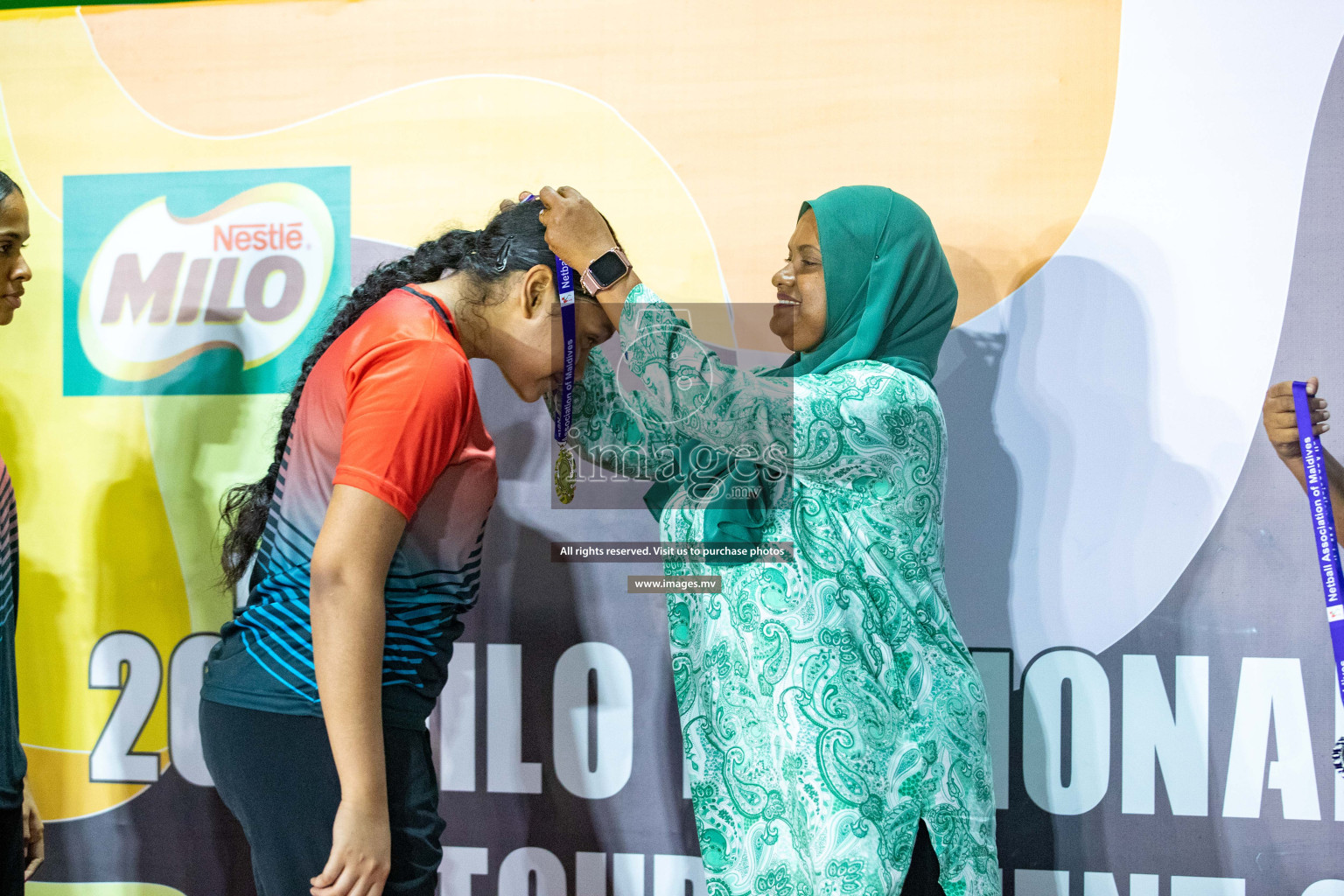 Day 6 of 20th Milo National Netball Tournament 2023, held in Synthetic Netball Court, Male', Maldives on 4th June 2023 Photos: Nausham Waheed/ Images.mv