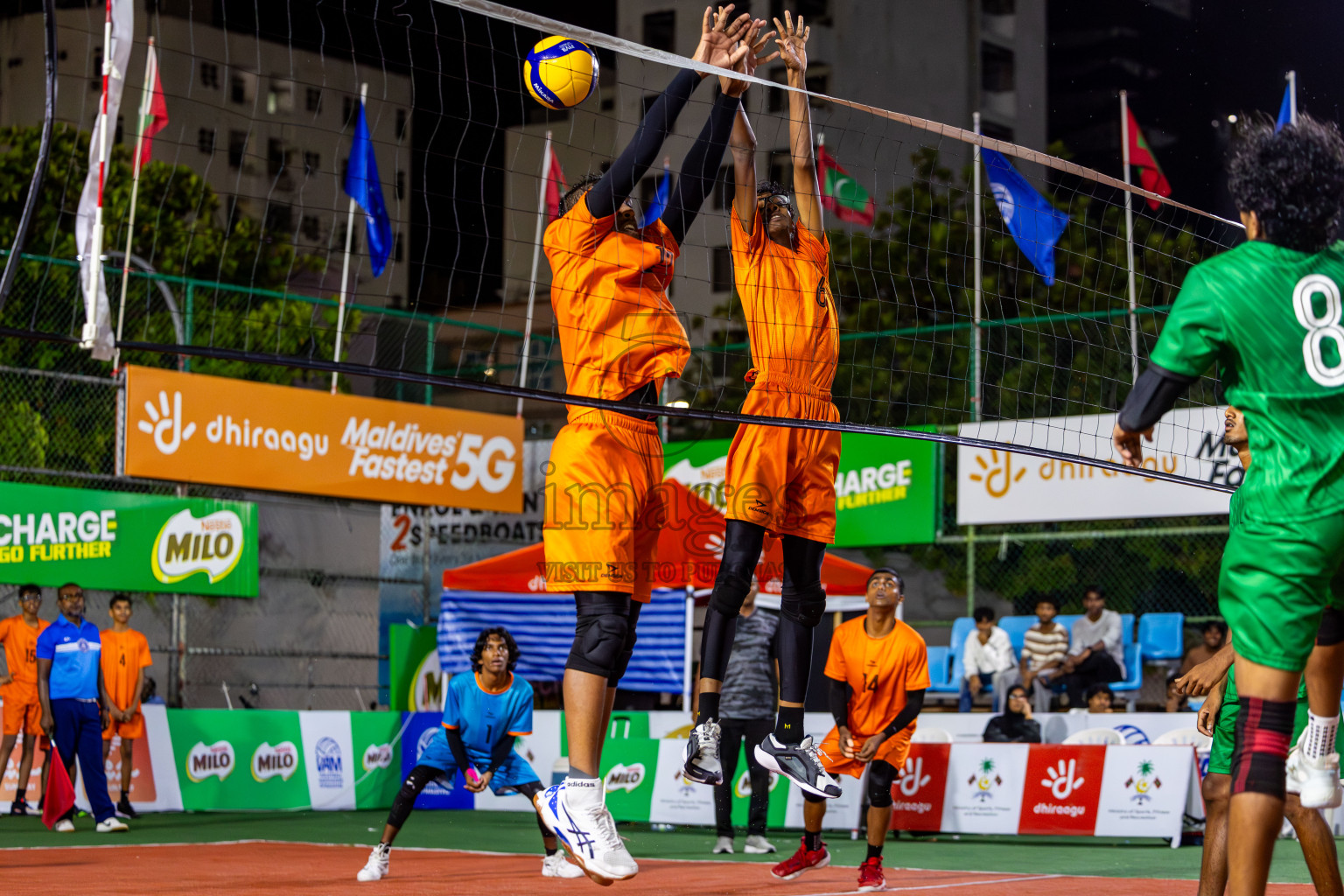 Sports Club Vision vs Sports Club Dhirun in the Bronze Match of Milo National Junior Volleyball Championship 2025 Men's Division was held on Saturday, 29th November 2025 at Ekuveni Turf Court Male', Maldives. Photos: Nausham Waheed / images.mv