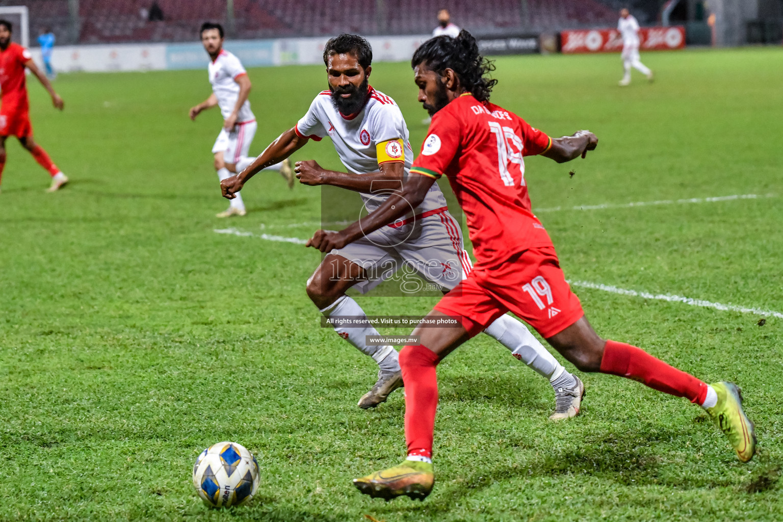 Da Grande vs Buru Sports Club in Dhivehi Premier League Qualification 22 on 27th Aug 2022, held in National Football Stadium, Male', Maldives Photos: Nausham Waheed / Images.mv