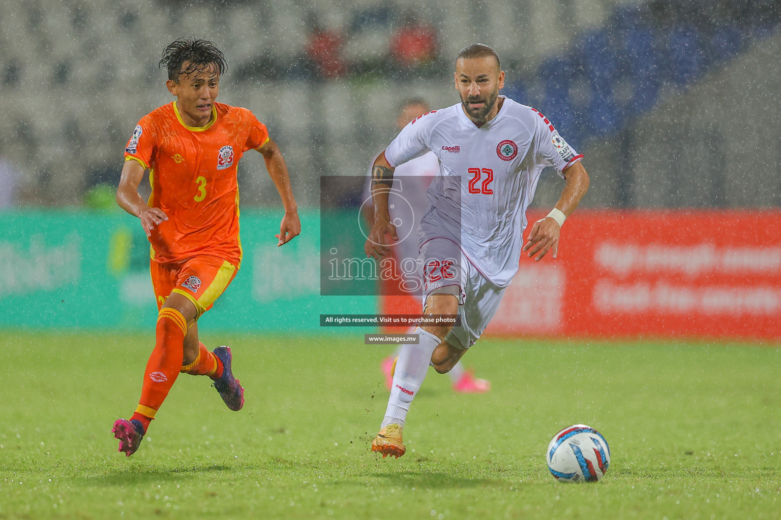 Bhutan vs Lebanon in SAFF Championship 2023 held in Sree Kanteerava Stadium, Bengaluru, India, on Sunday, 25th June 2023. Photos: Nausham Waheed, Hassan Simah / images.mv