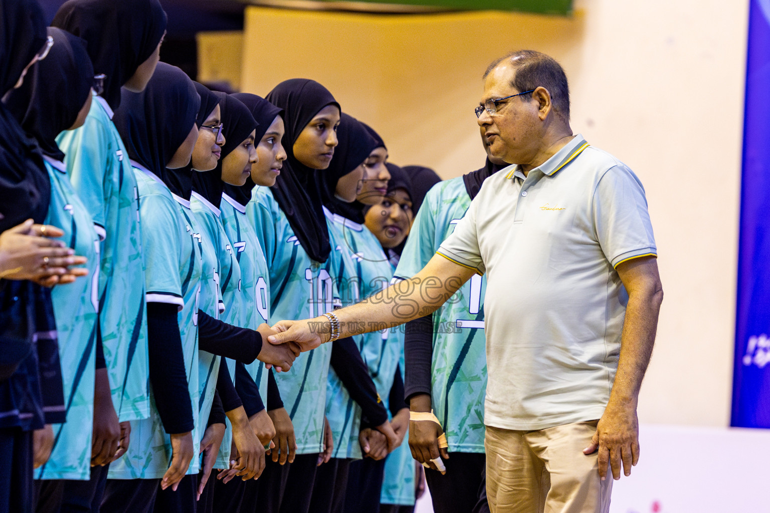 Finals of Interschool Volleyball Tournament 2024 was held in Social Center at Male', Maldives on Friday, 6th December 2024. Photos: Nausham Waheed / images.mv