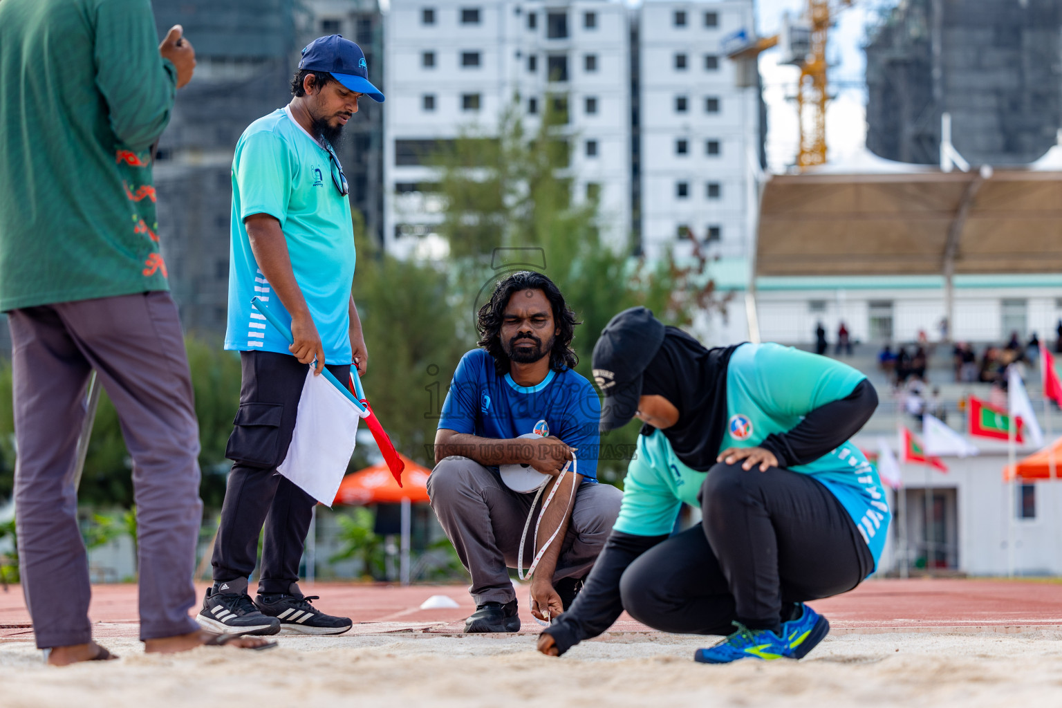 Day 1 of MWSC Interschool Athletics Championships 2024 held in Hulhumale Running Track, Hulhumale, Maldives on Saturday, 9th November 2024. 
Photos by: Hassan Simah / Images.mv