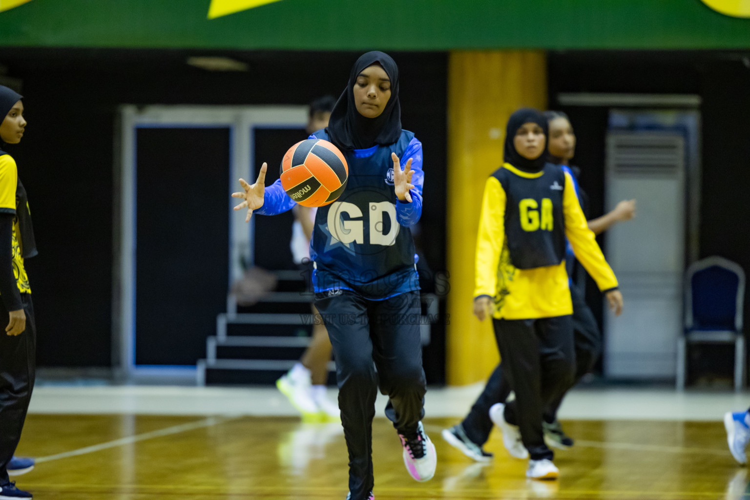 Day 12 of 25th Inter-School Netball Tournament was held in Social Center at Male', Maldives on Thursday, 22nd August 2024.