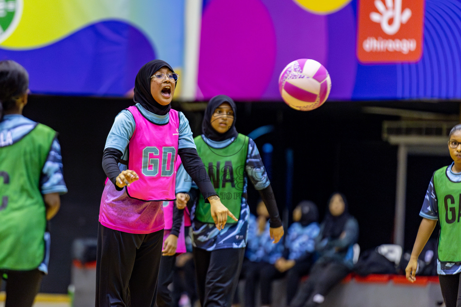 High Flyers vs Netkids B in Day 3 of 3rd Netball Junior Championship, held at Social Center on Tuesday, 21st January 2025 . 
Photos: Hassan Simah / images.mv