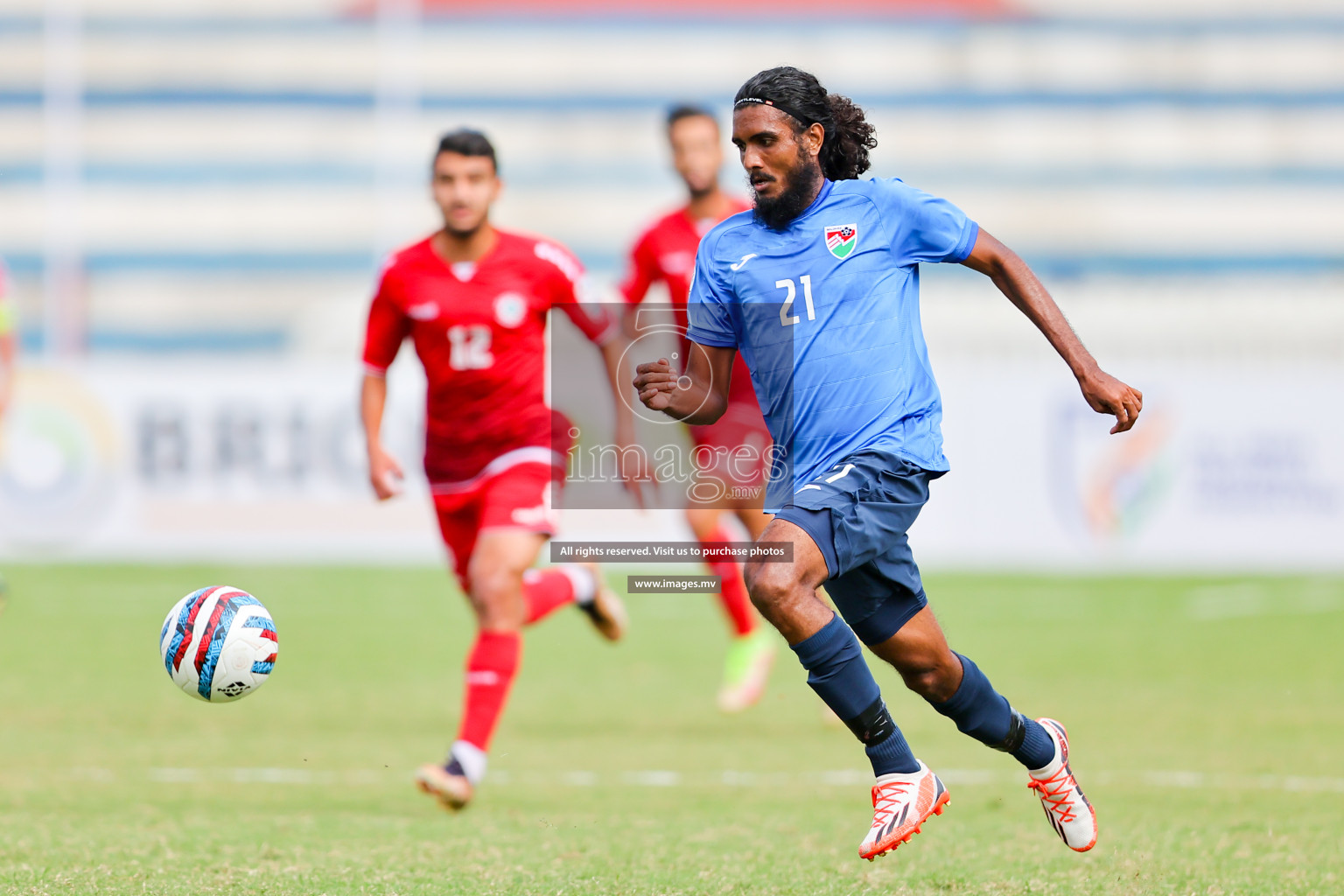 Lebanon vs Maldives in SAFF Championship 2023 held in Sree Kanteerava Stadium, Bengaluru, India, on Tuesday, 28th June 2023. Photos: Nausham Waheed, Hassan Simah / images.mv