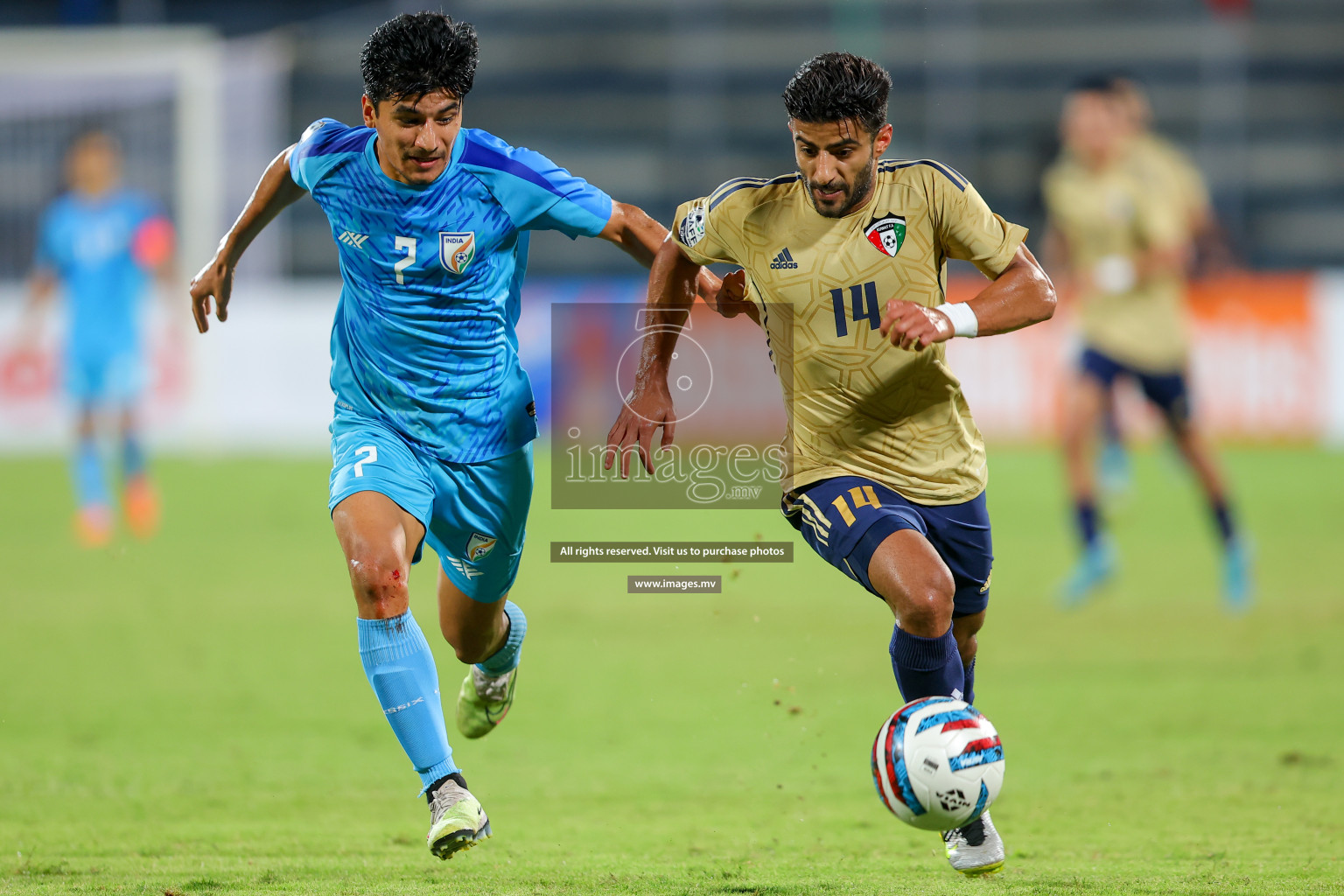 India vs Kuwait in SAFF Championship 2023 held in Sree Kanteerava Stadium, Bengaluru, India, on Tuesday, 27th June 2023. Photos: Nausham Waheed, Hassan Simah / images.mv