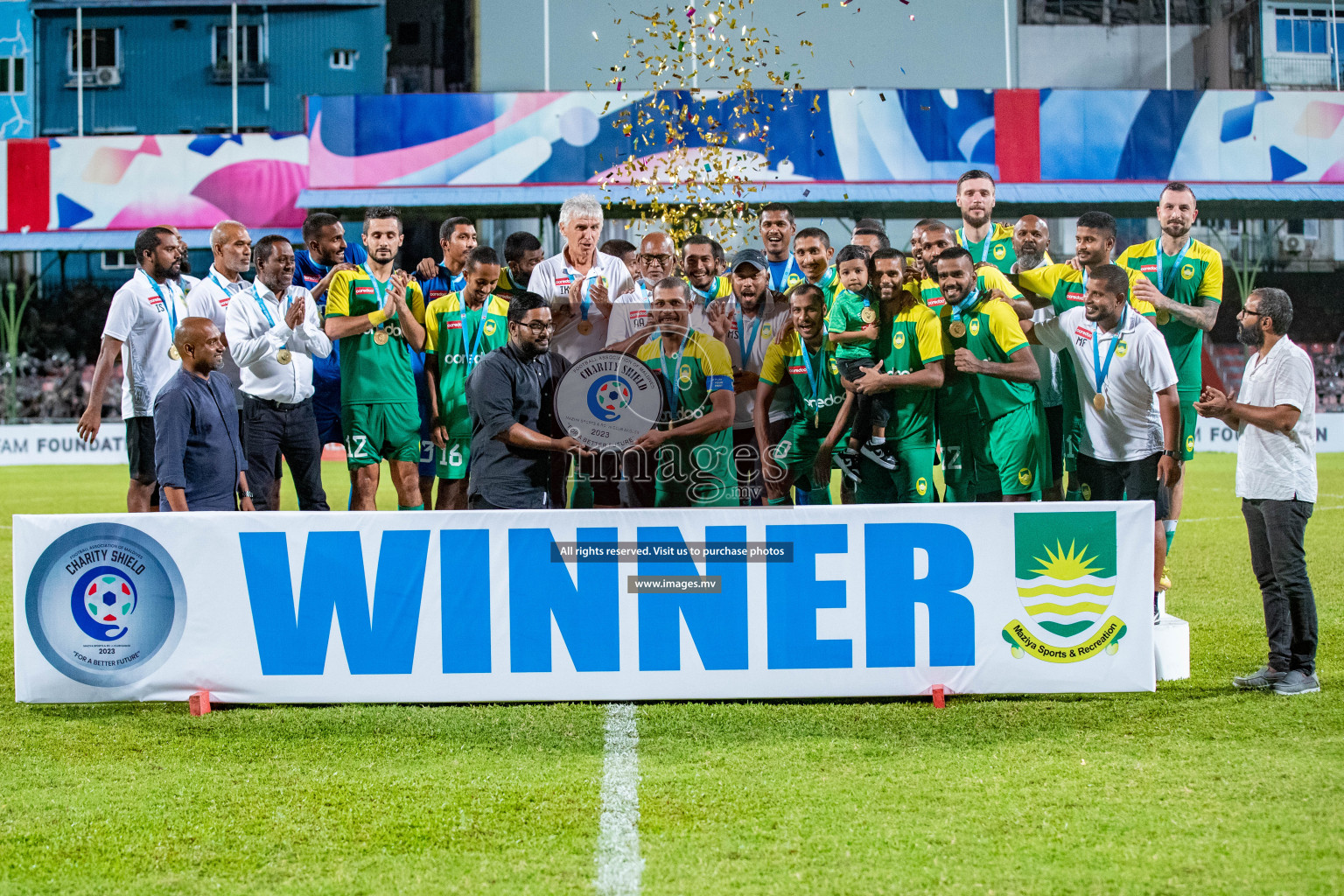 Charity Shield Match between Maziya Sports and Recreation Club and Club Eagles held in National Football Stadium, Male', Maldives Photos: Nausham Waheed / Images.mv