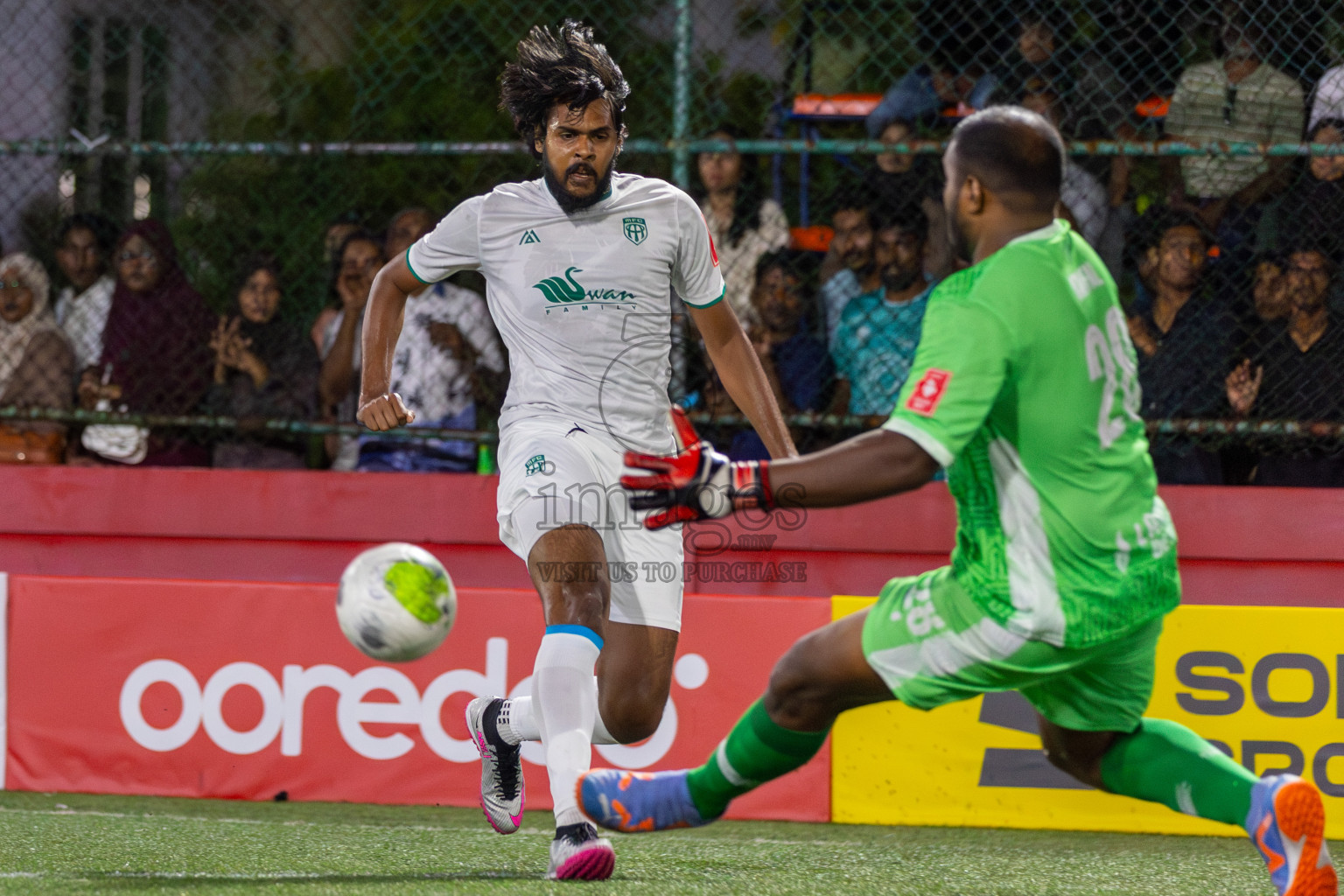 HA Muraidhoo vs HA Maarandhoo in Day 5 of Golden Futsal Challenge 2024 was held on Friday, 19th January 2024, in Hulhumale', Maldives Photos: Mohamed Mahfooz Moosa / images.mv