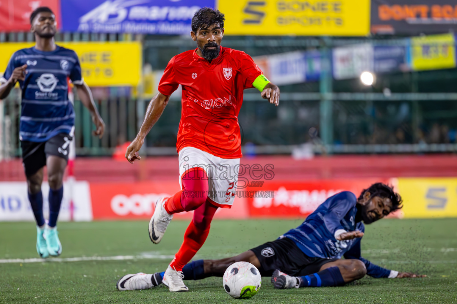 K Gaafaru vs B Eydhafushi in Zone 3 Final on Day 38 of Golden Futsal Challenge 2024 which was held on Friday, 23rd February 2024, in Hulhumale', Maldives Photos: Ismail Thoriq / images.mv