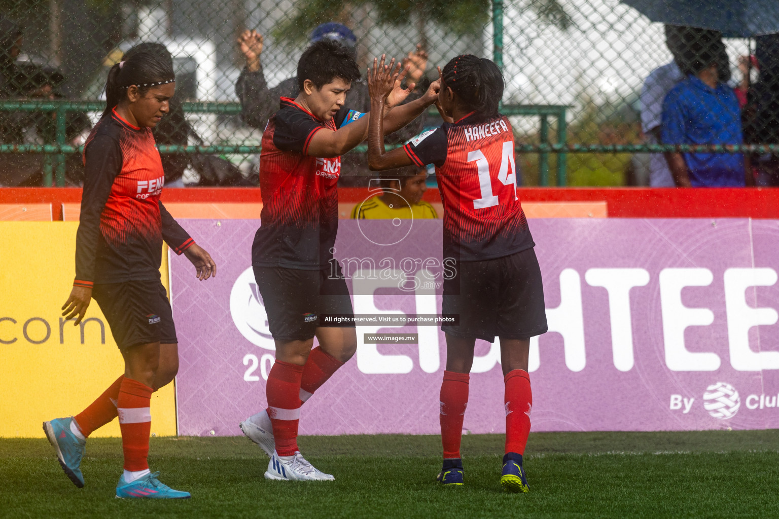 MPL vs Team Fenaka in Eighteen Thirty Women's Futsal Fiesta 2022 was held in Hulhumale', Maldives on Wednesday, 12th October 2022. Photos: Ismail Thoriq / images.mv