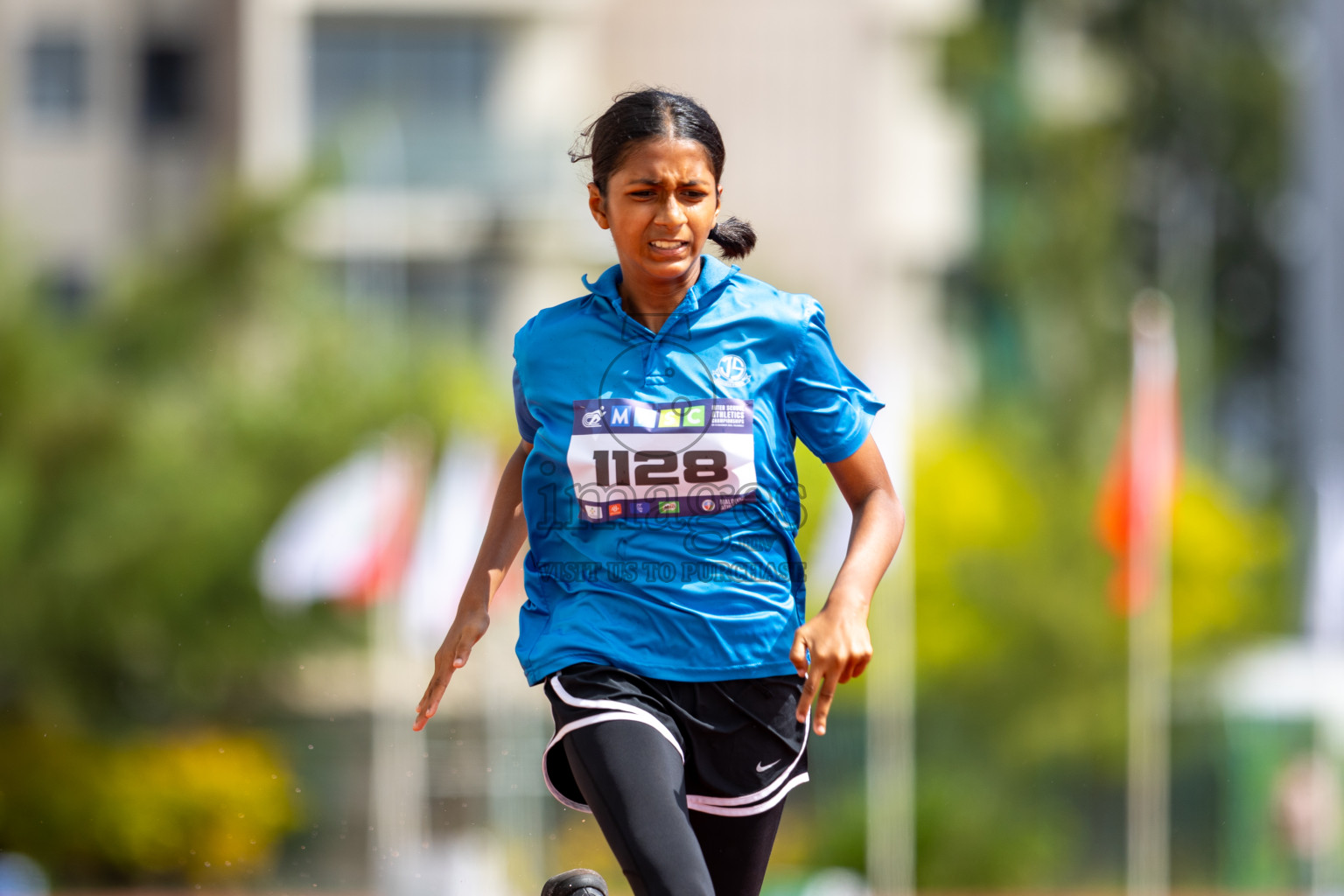 Day 1 of MWSC Interschool Athletics Championships 2024 held in Hulhumale Running Track, Hulhumale, Maldives on Saturday, 9th November 2024. 
Photos by: Ismail Thoriq / images.mv