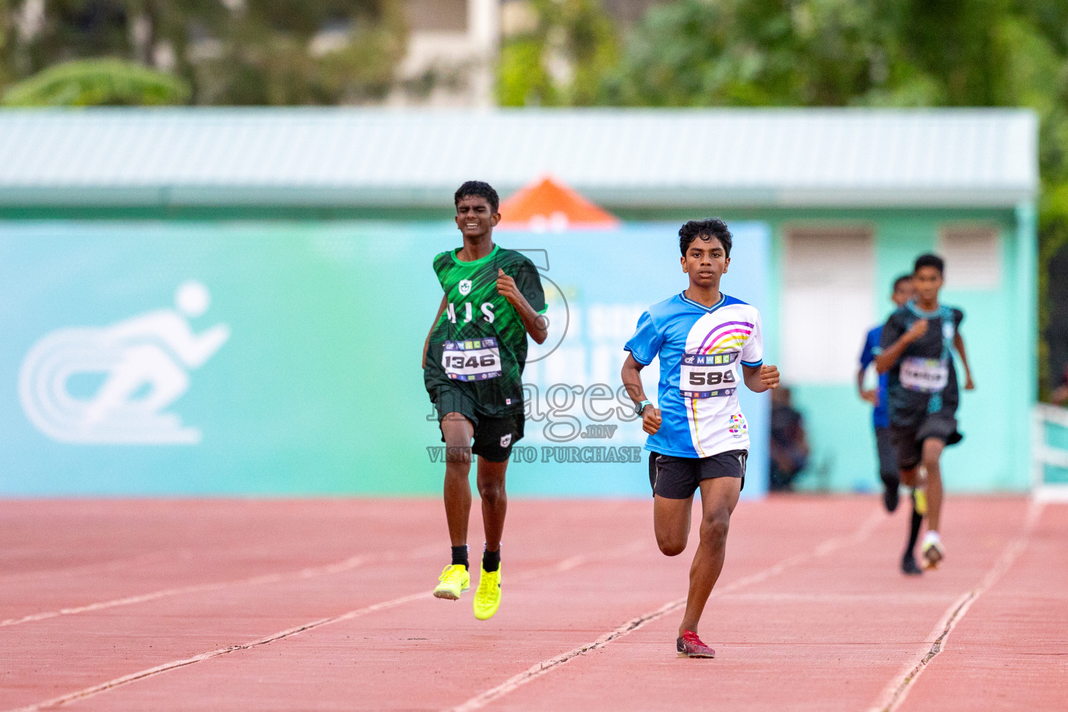 Day 1 of MWSC Interschool Athletics Championships 2024 held in Hulhumale Running Track, Hulhumale, Maldives on Saturday, 9th November 2024. Photos by: Ismail Thoriq / Images.mv