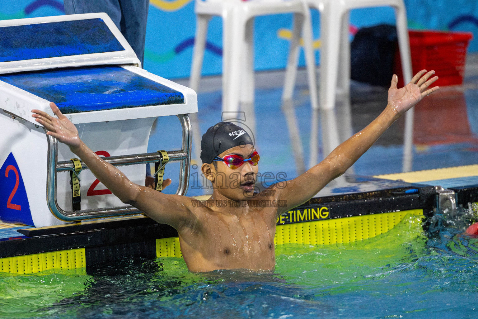 Day 6 of National Swimming Competition 2024 held in Hulhumale', Maldives on Wednesday, 18th December 2024. Photos: Mohamed Mahfooz Moosa / images.mv