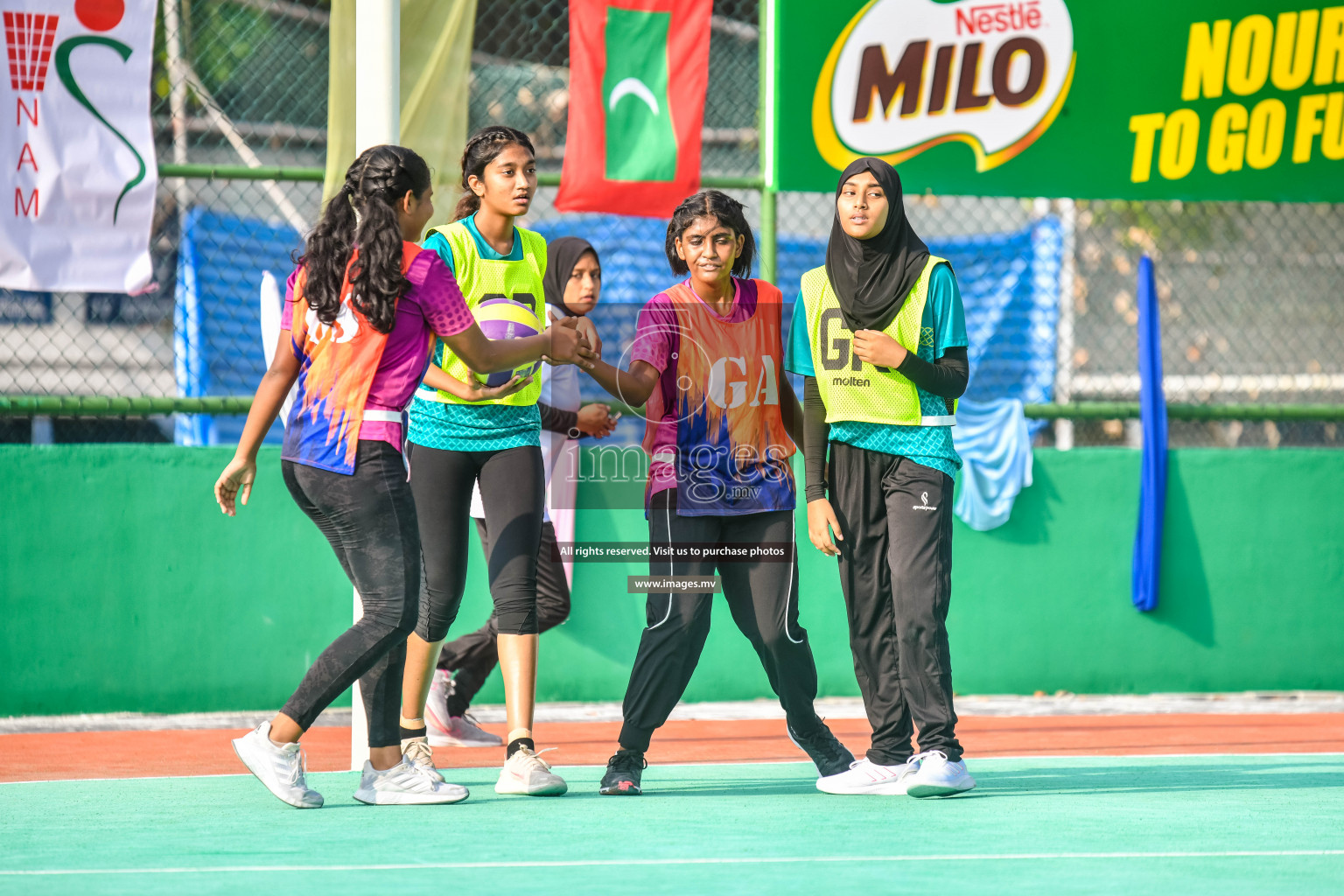 Day 6 of Junior Netball Championship 2022 on 10th March 2022 held in Male', Maldives. Photos by Nausham Waheed