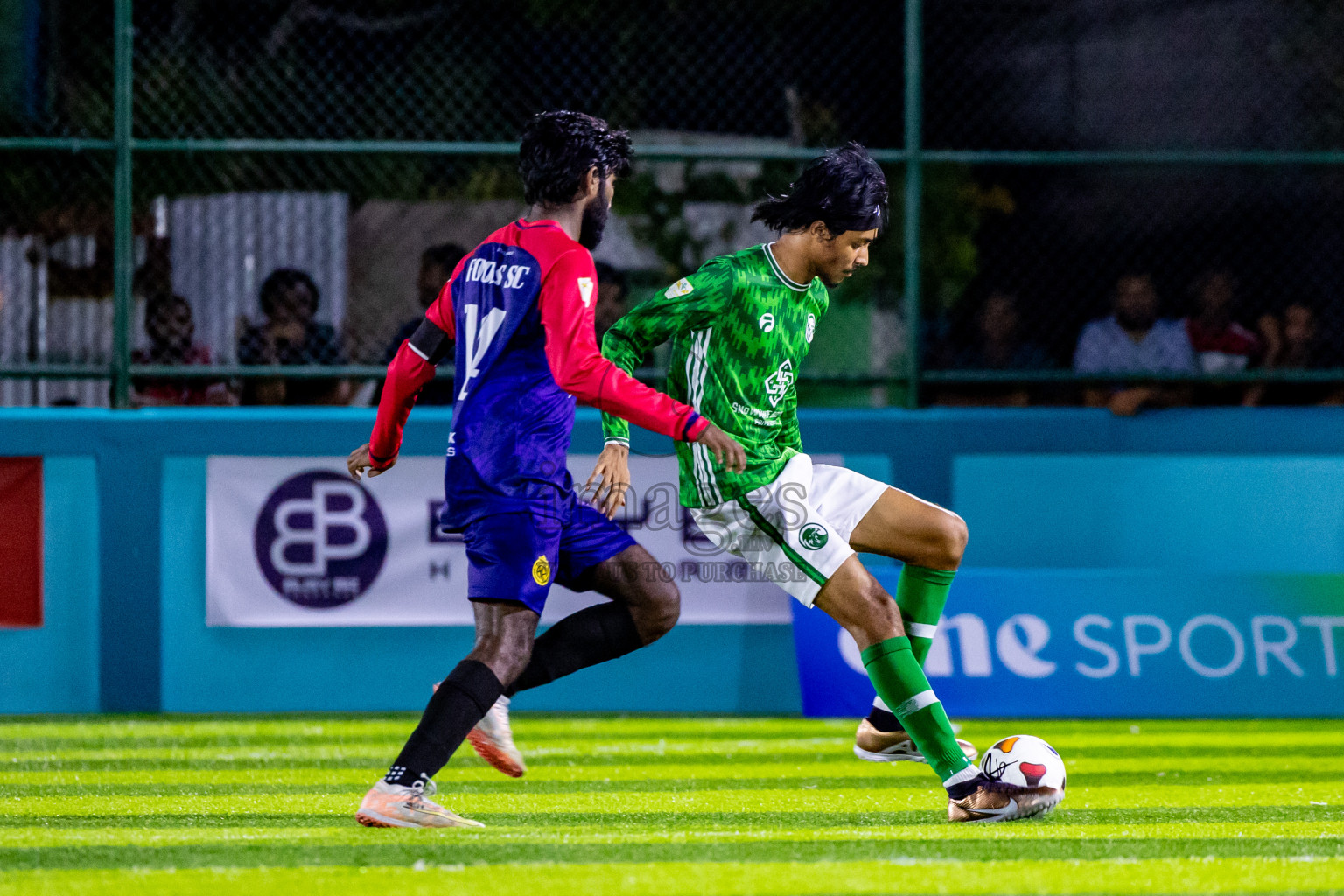 Fools SC vs FC Baaz in Day 2 of Laamehi Dhiggaru Ekuveri Futsal Challenge 2024 was held on Saturday, 27th July 2024, at Dhiggaru Futsal Ground, Dhiggaru, Maldives Photos: Nausham Waheed / images.mv