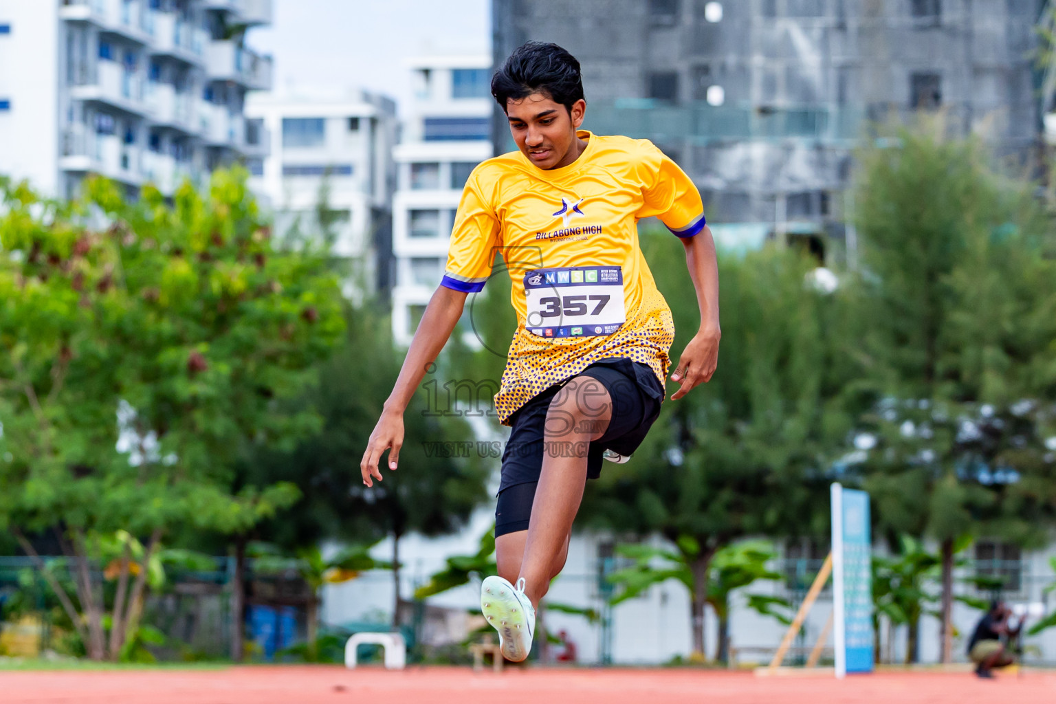 Day 3 of MWSC Interschool Athletics Championships 2024 held in Hulhumale Running Track, Hulhumale, Maldives on Monday, 11th November 2024. Photos by:  Nausham Waheed / Images.mv