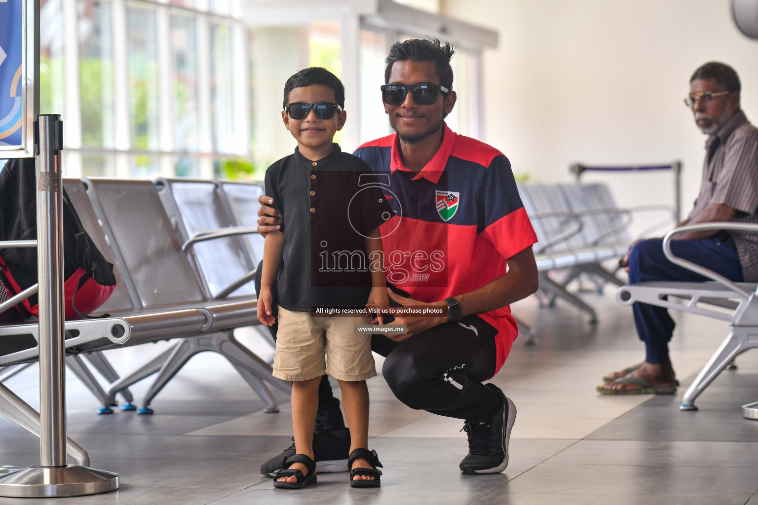 The Senior Men's National Team depart to Japan Training Camp from Maafannu Bus Terminal, Male', Maldives on 5th June 2023 Photos: Nausham Waheed/ Images.mv