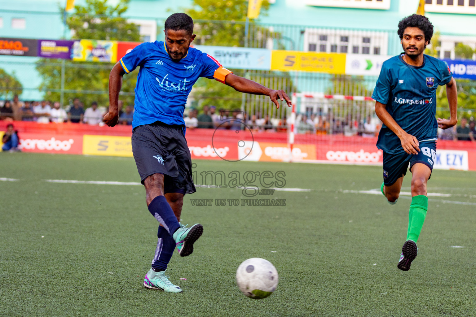 K. Maafushi vs K. Guraidhoo in Day 19 of Golden Futsal Challenge 2024 was held on Friday, 2nd February 2024 in Hulhumale', Maldives 
Photos: Hassan Simah / images.mv