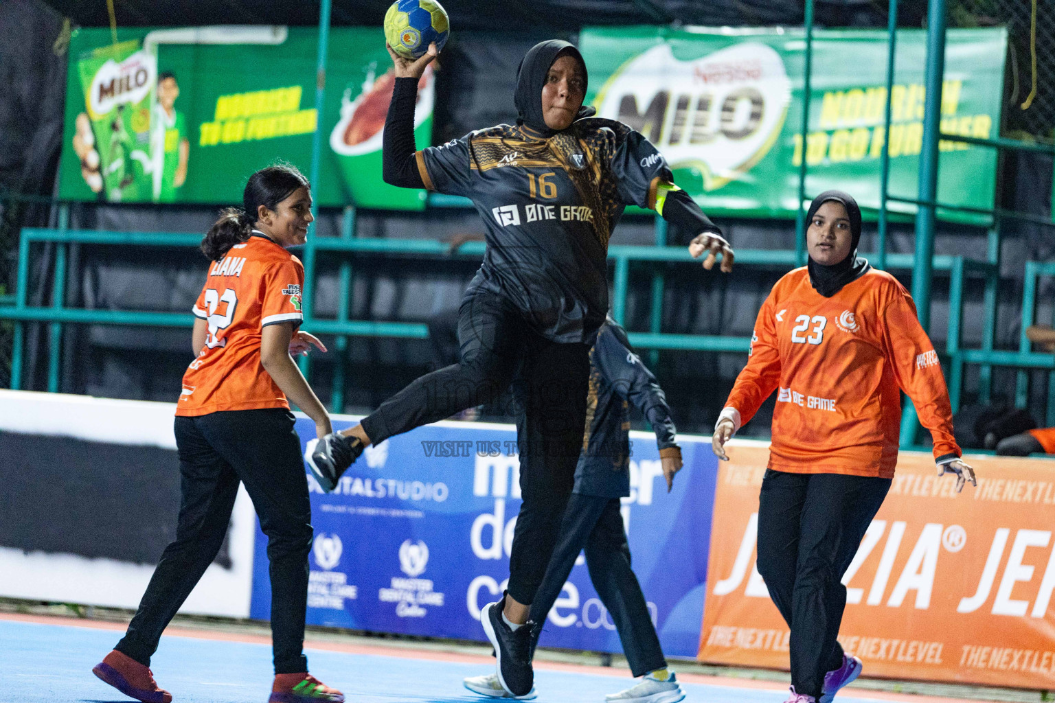 Day 16 of 10th National Handball Tournament 2023, held in Handball ground, Male', Maldives on Wednesday, 13th December 2023 Photos: Nausham Waheed/ Images.mv