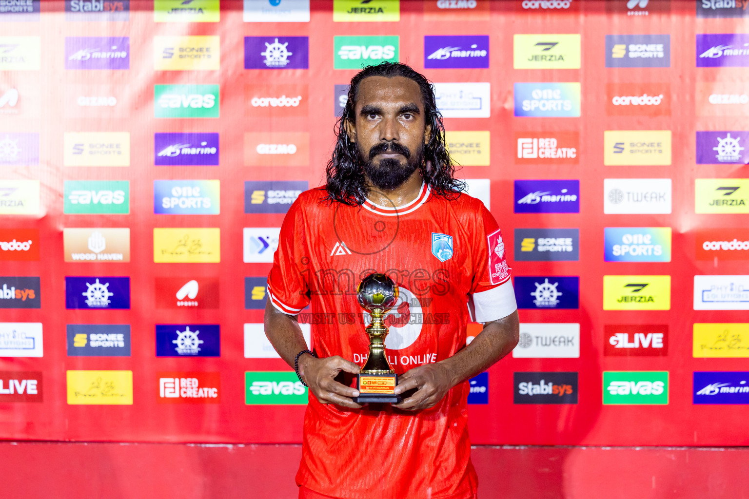 Th Buruni vs Th Gaadhiffushi in Day 18 of Golden Futsal Challenge 2025 was held on Wednesday, 22nd January 2025, in Hulhumale', Maldives. Photos: Nausham Waheed / images.mv
