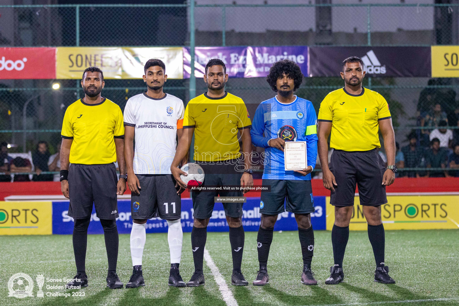 K. Guraidhoo vs TK. Dhiffushi in Day 4 of Golden Futsal Challenge 2023 on 08 February 2023 in Hulhumale, Male, Maldives