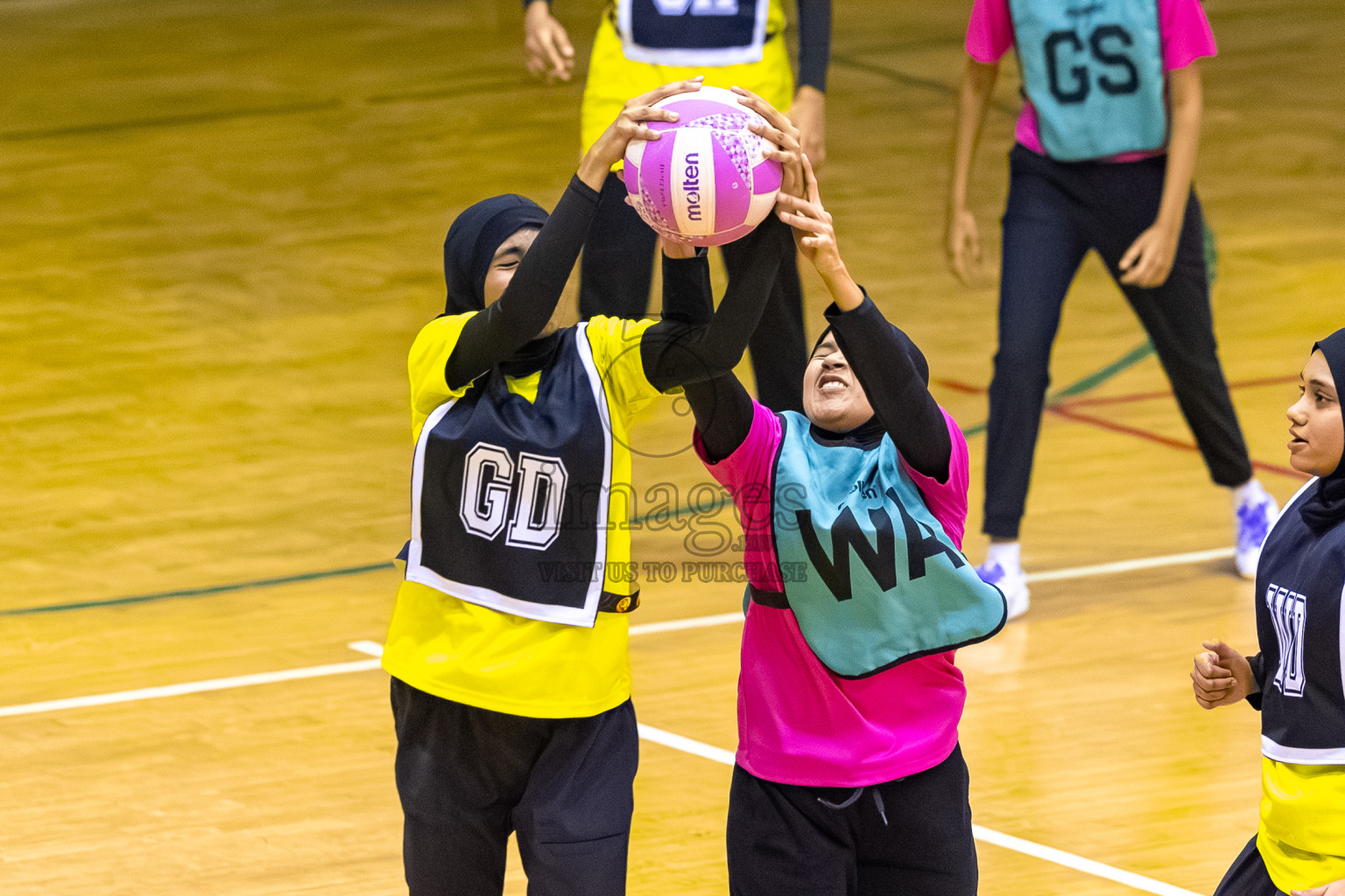 Day 8 of 24th Milo Netball Association Championship was held in Social Center at Male', Maldives on Monday, 8th September 2025. Photos: Mohamed Mahfooz Moosa / images.mv