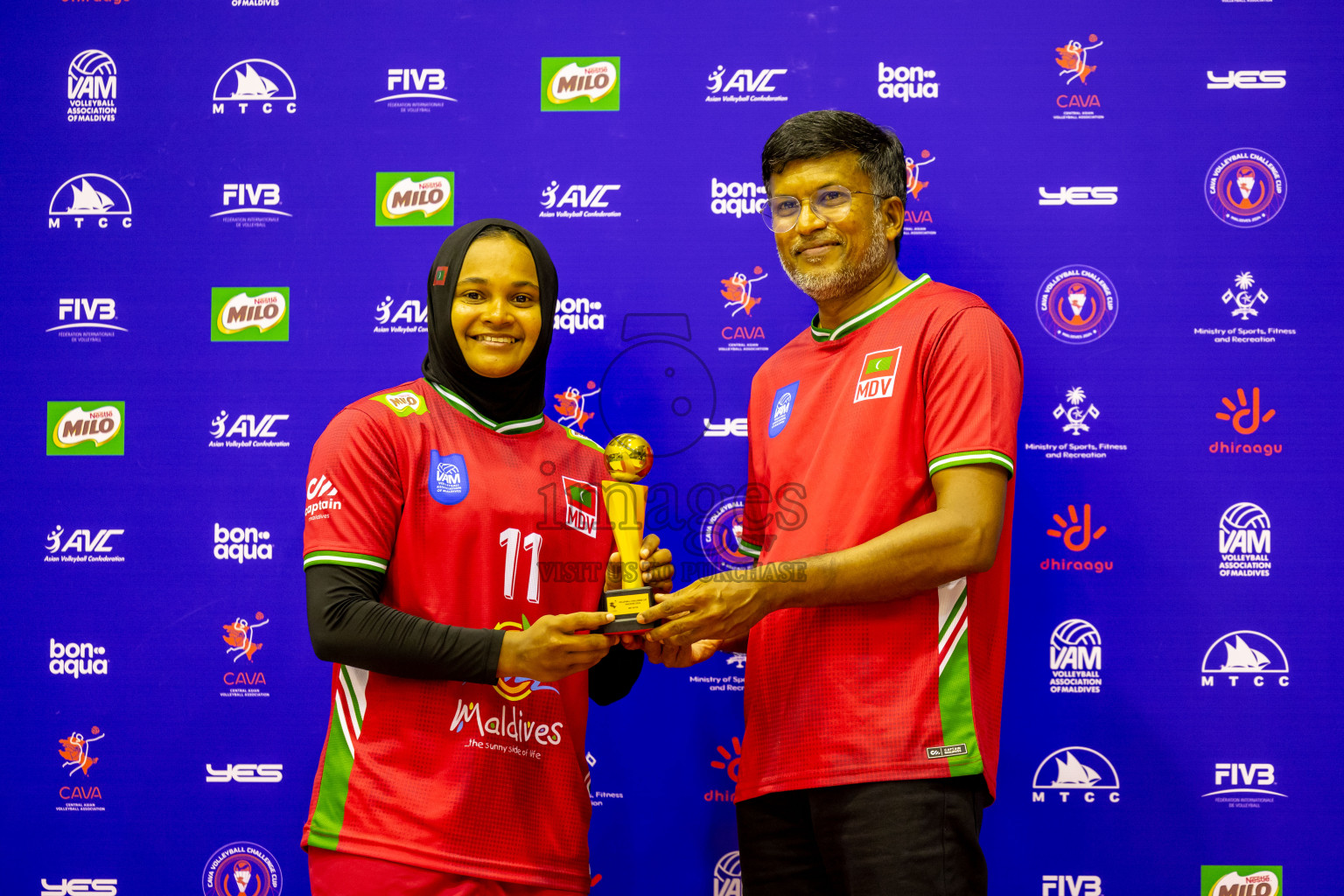 Final of CAVA Woman's Volleyball Challenge Cup 2024 was held in Social Center, Male', Maldives on Wednesday, 11th September 2024. Photos: Nausham Waheed / images.mv