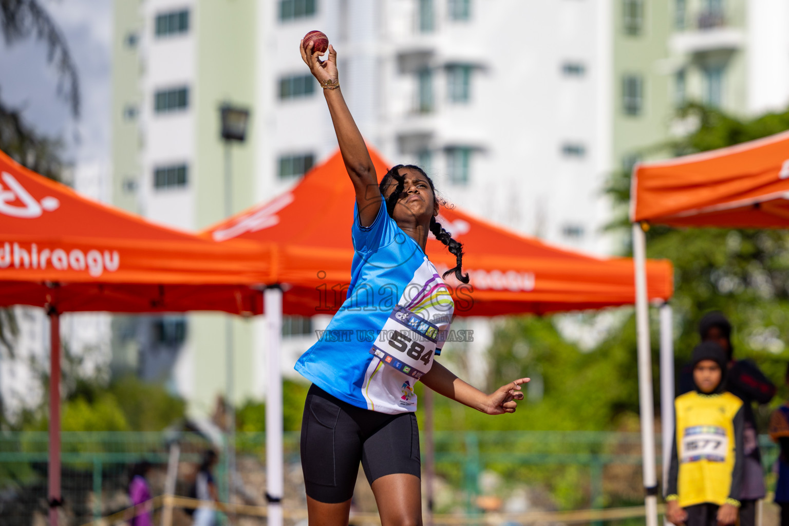 Day 1 of MWSC Interschool Athletics Championships 2024 held in Hulhumale Running Track, Hulhumale, Maldives on Saturday, 9th November 2024. 
Photos by: Hassan Simah / Images.mv