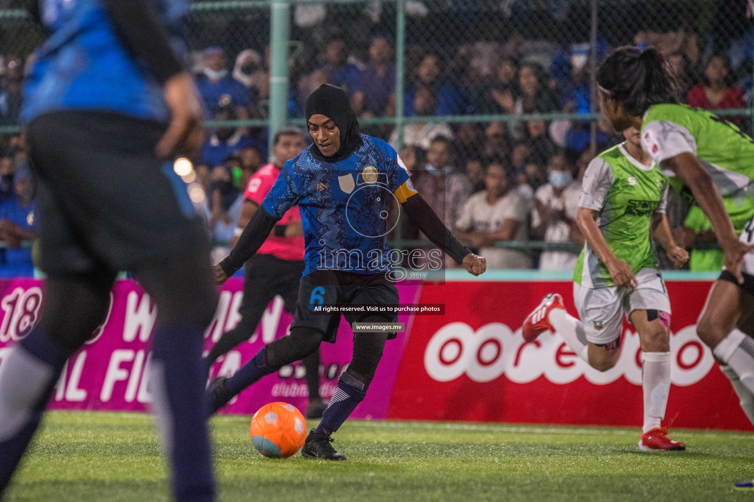 Ports Limited vs WAMCO - in the Finals 18/30 Women's Futsal Fiesta 2021 held in Hulhumale, Maldives on 18 December 2021. Photos by Nausham Waheed & Shuu Abdul Sattar