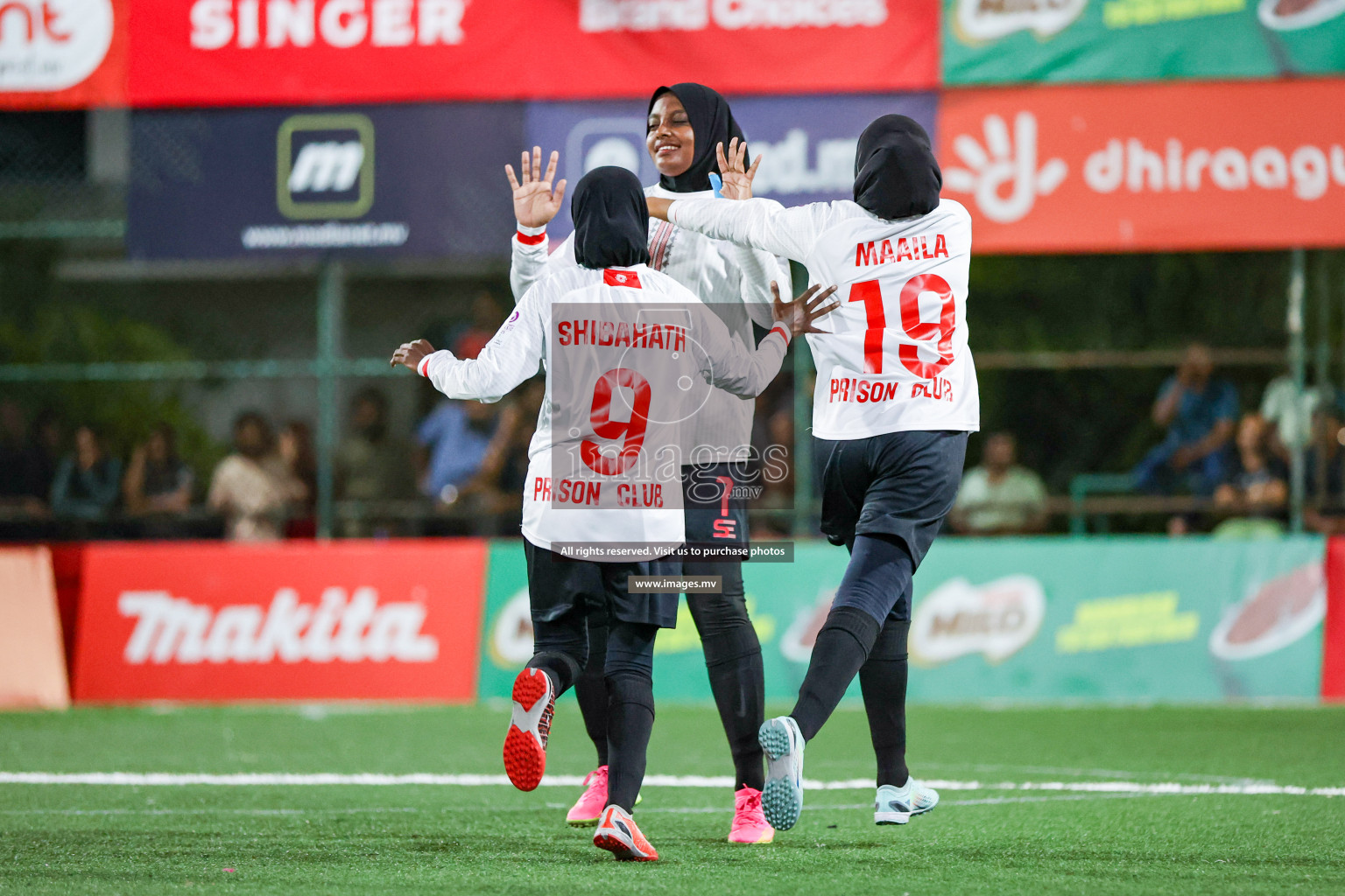 Hulhumale Hospital vs Prison RC in 18/30 Futsal Fiesta Classic 2023 held in Hulhumale, Maldives, on Monday, 17th July 2023 Photos: Nausham Waheed / images.mv